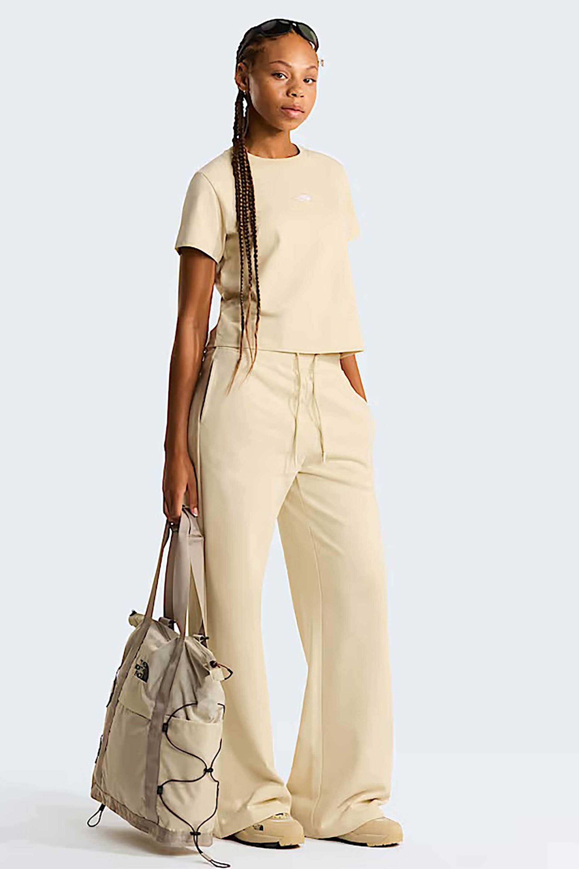 The North Face γυναικείο παντελόνι φόρμας Wide Leg "Essential Light" - NF0A8GQZDOM1 Μπεζ