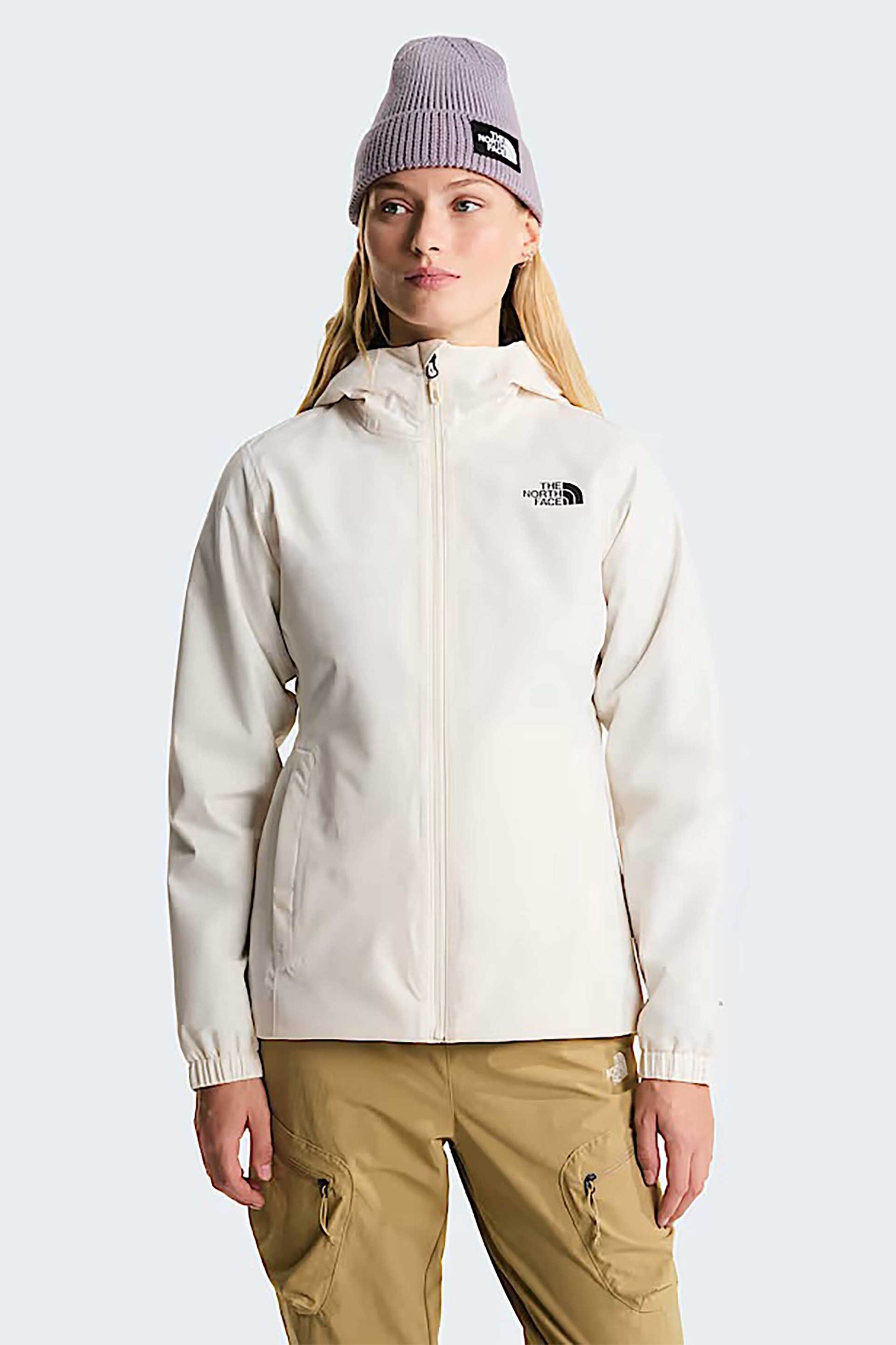 The North Face γυναικείο αδιάβροχο jacket με κουκούλα Standard Fit "Quest DryVent™" - NF0A8G12QLI1 Υπόλευκο