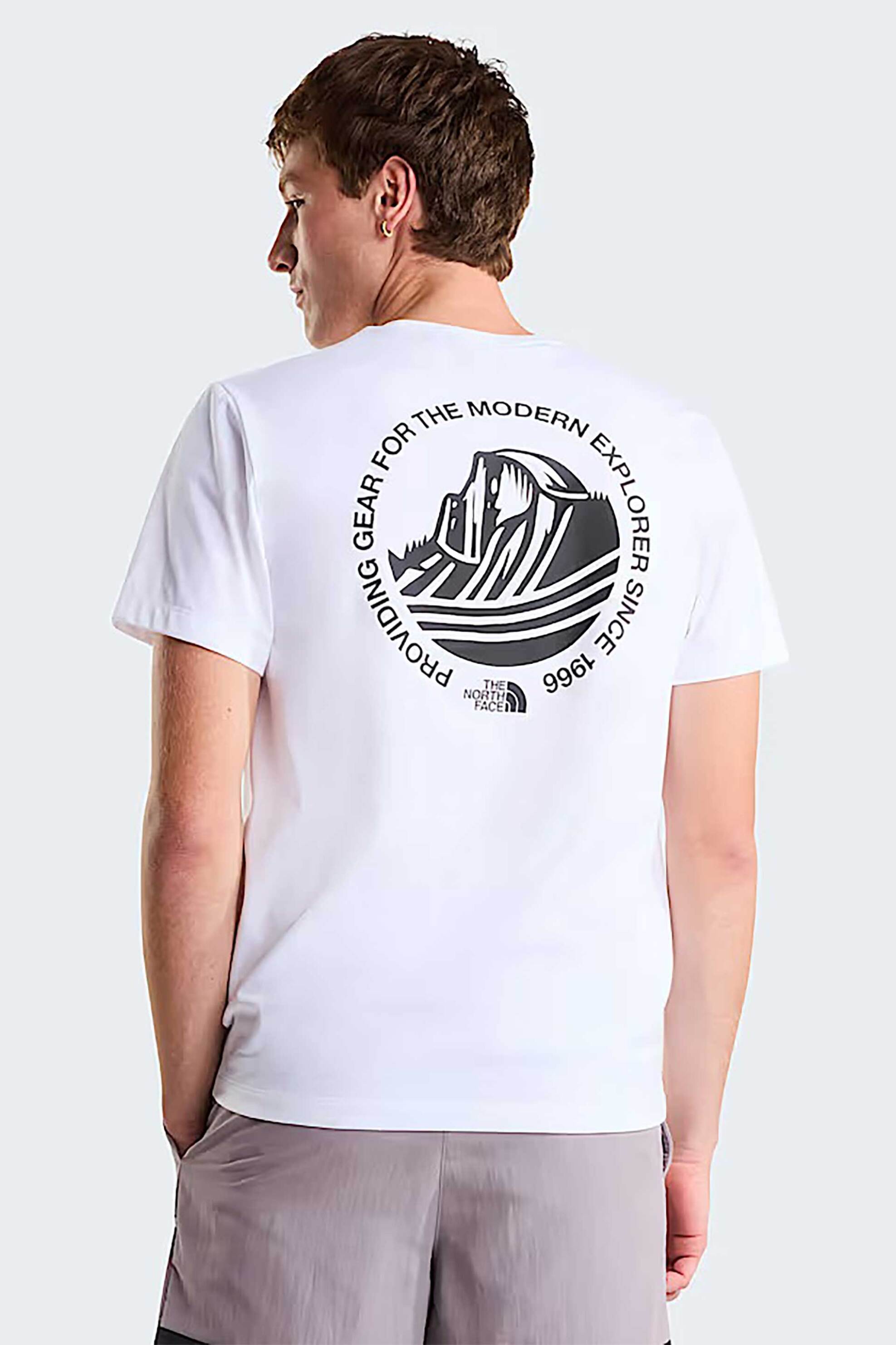 The North Face Ανδρικό T-Shirt Regular Fit Monte Graphic - Nf0A8Ga7Fn41 Λευκό