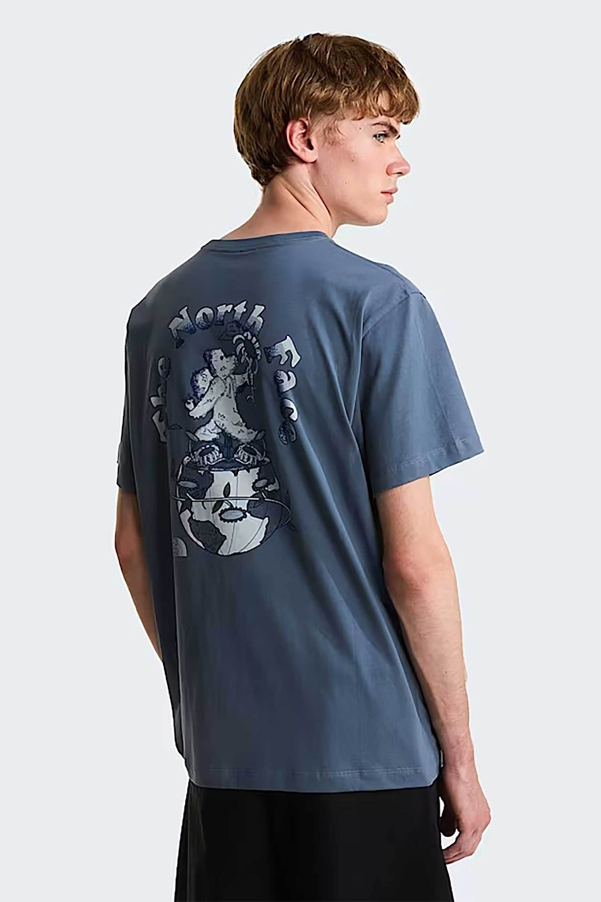 The North Face Ανδρικό T-Shirt Relaxed Fit Retro Earth Graphic - Nf0A8G9P0U31 Μπλε