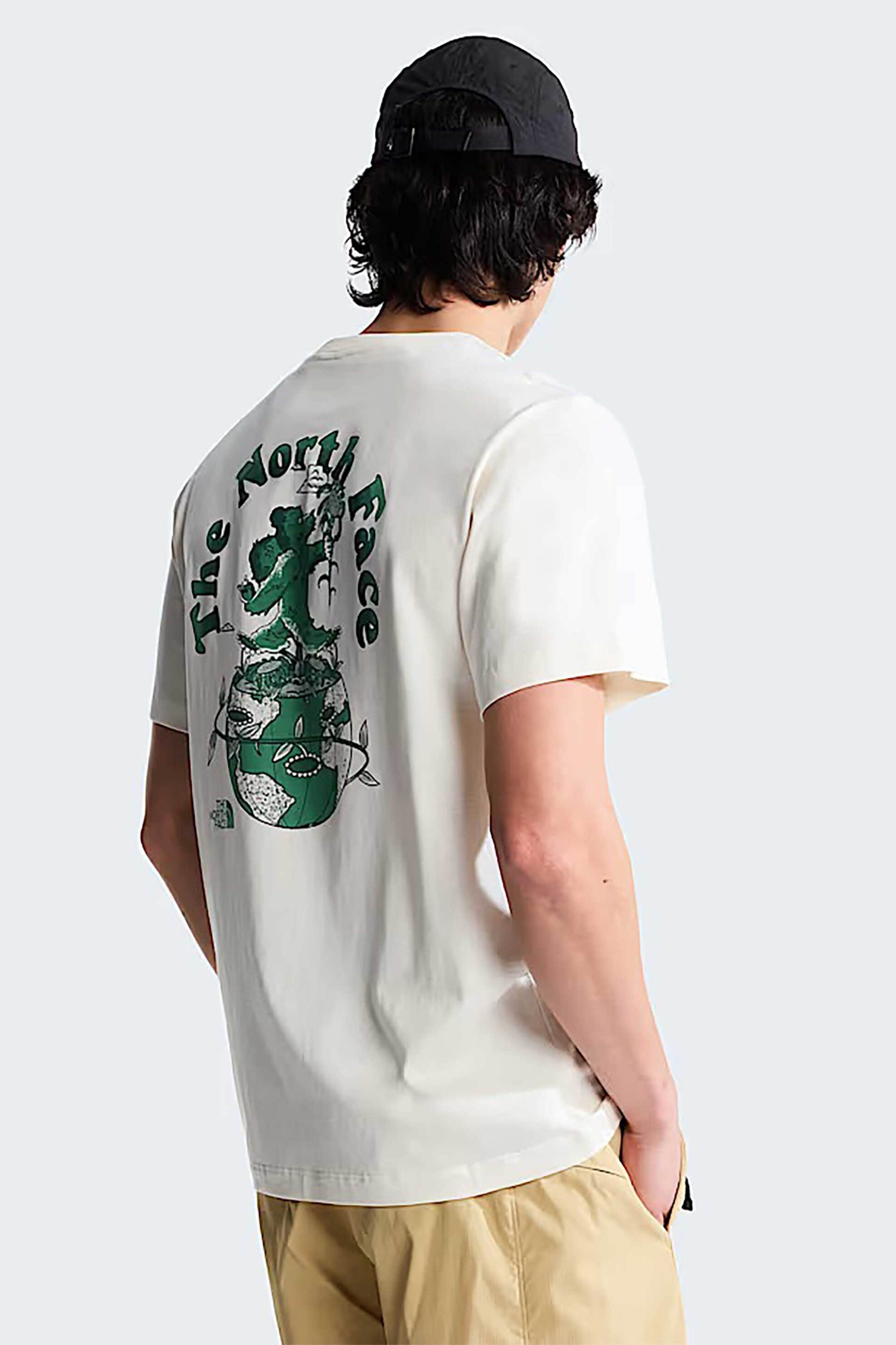 The North Face Ανδρικό T-Shirt Relaxed Fit Retro Earth Graphic - Nf0A8G9Pqli1 Υπόλευκο