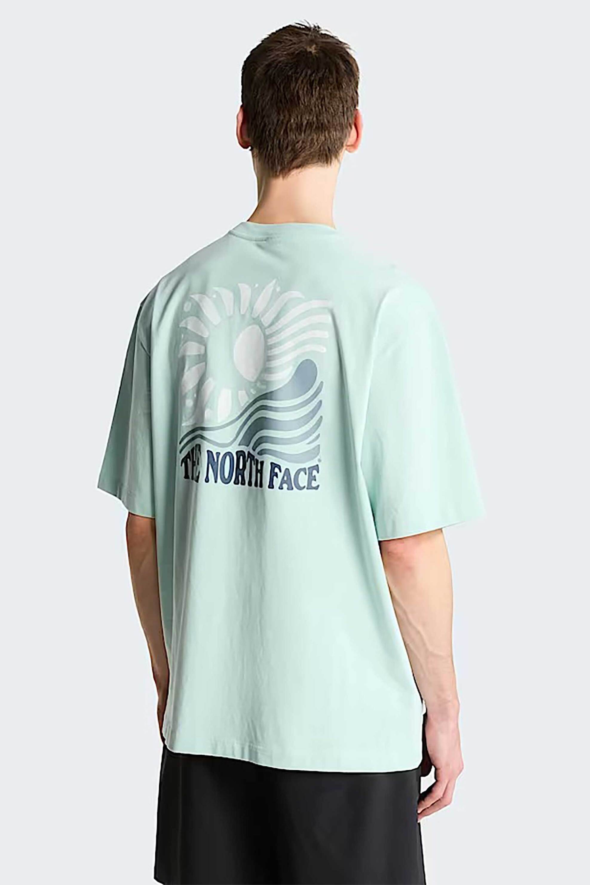 The North Face Unisex T-Shirt Oversized Fit Sun Graphic - Nf0A8Ga0G701 Βεραμάν Ανοιχτό