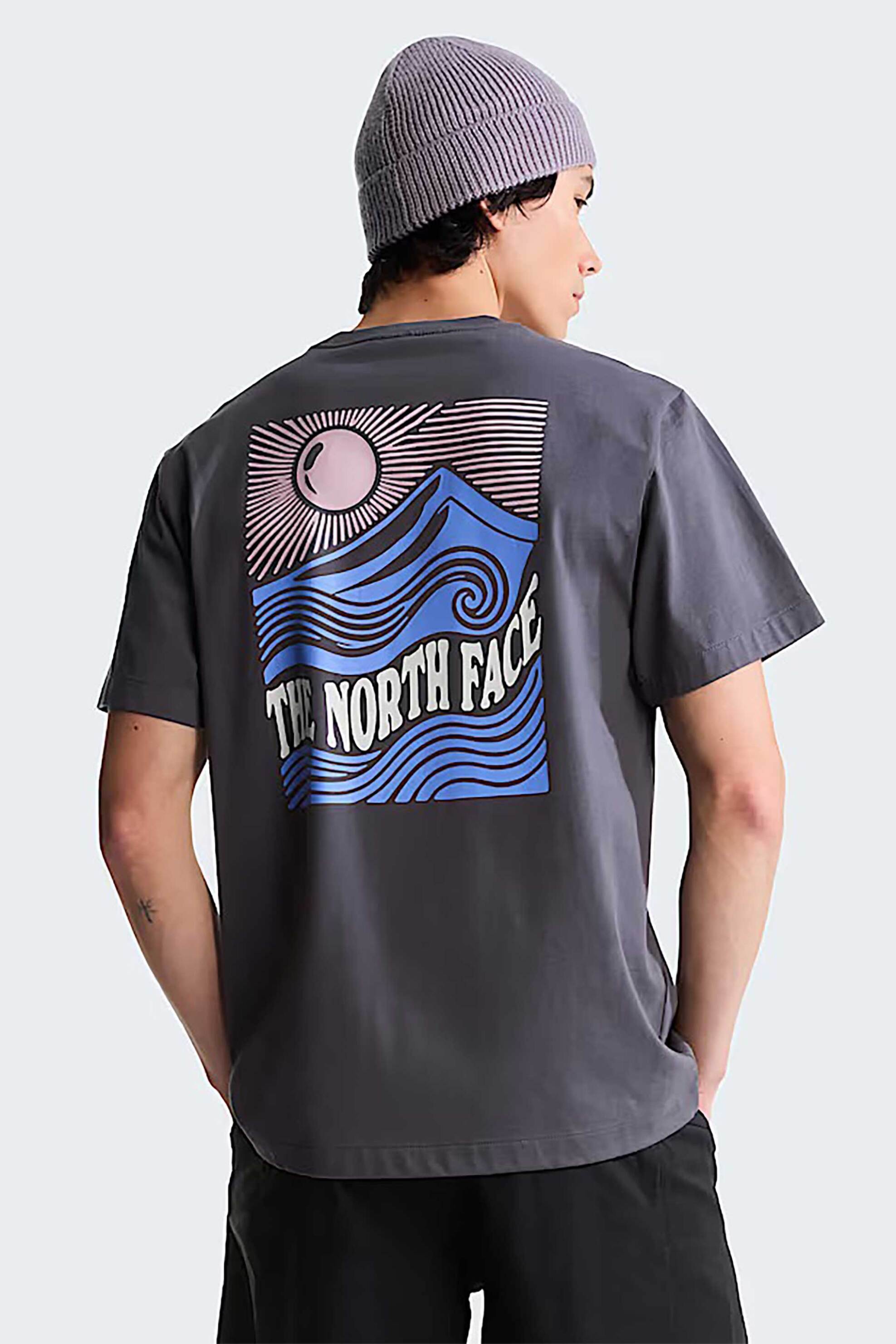 The North Face Unisex T-Shirt Relaxed Fit Mountain Escape Graphic - Nf0A8Gb1Rhi1 Ανθρακί