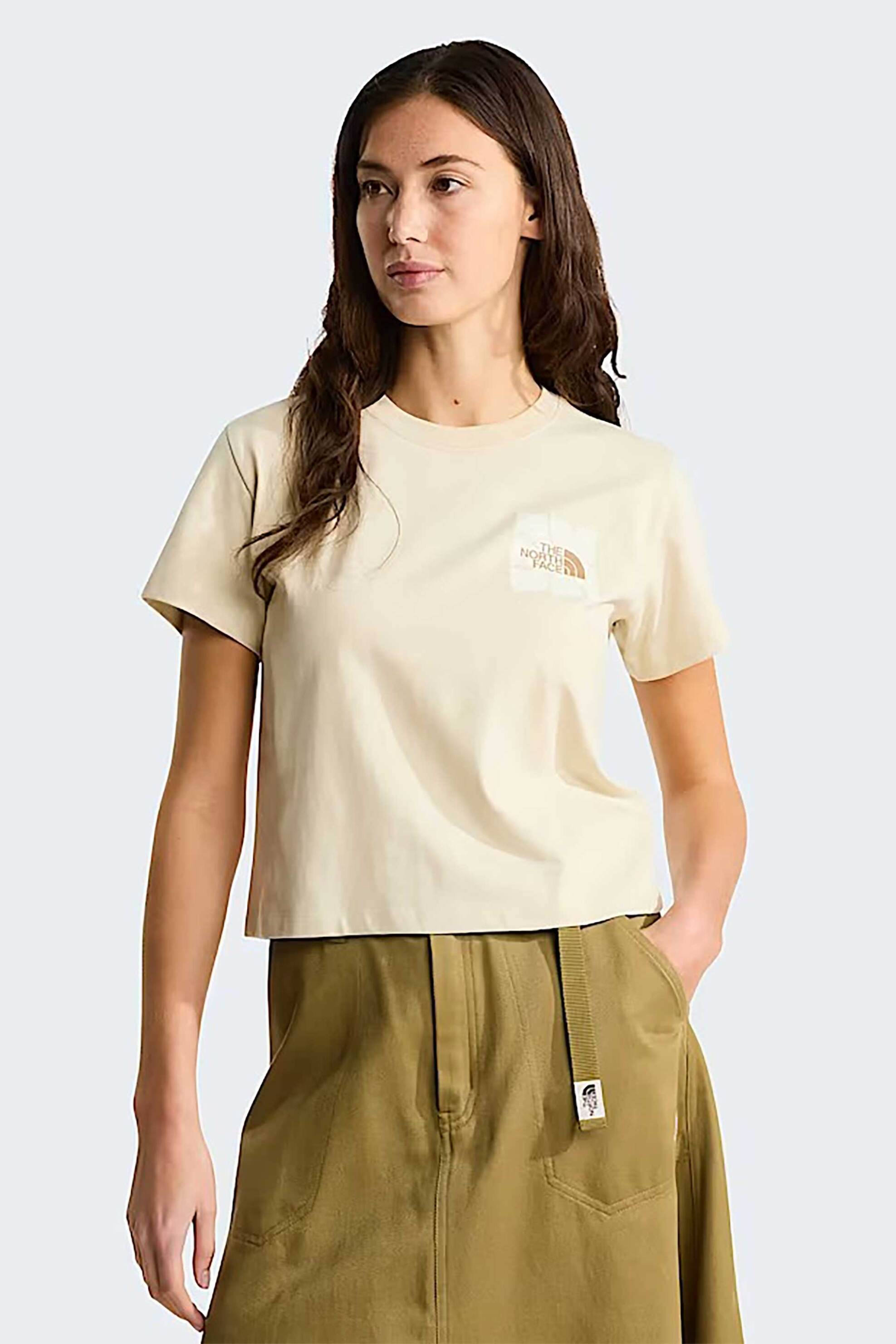The North Face γυναικείο T-shirt Regular Fit "Sun Graphic" - NF0A8GQSDOM1 Μπεζ