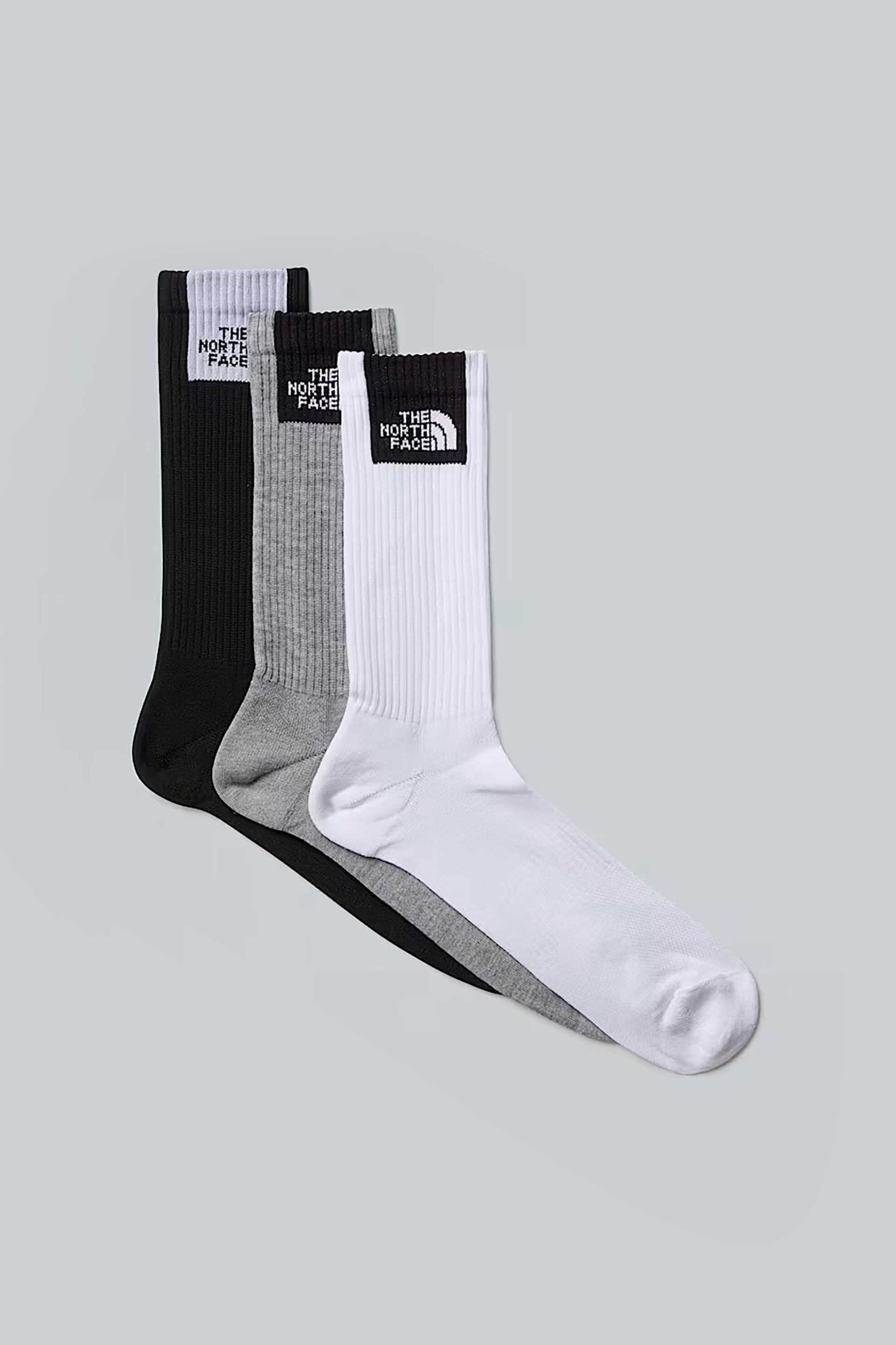 The North Face σετ unisex μακριές κάλτσες "Multi Sport Fine Box Cushioned Crew" (3 ζευγάρια) - NF0A8EGJFVO1 Λευκό