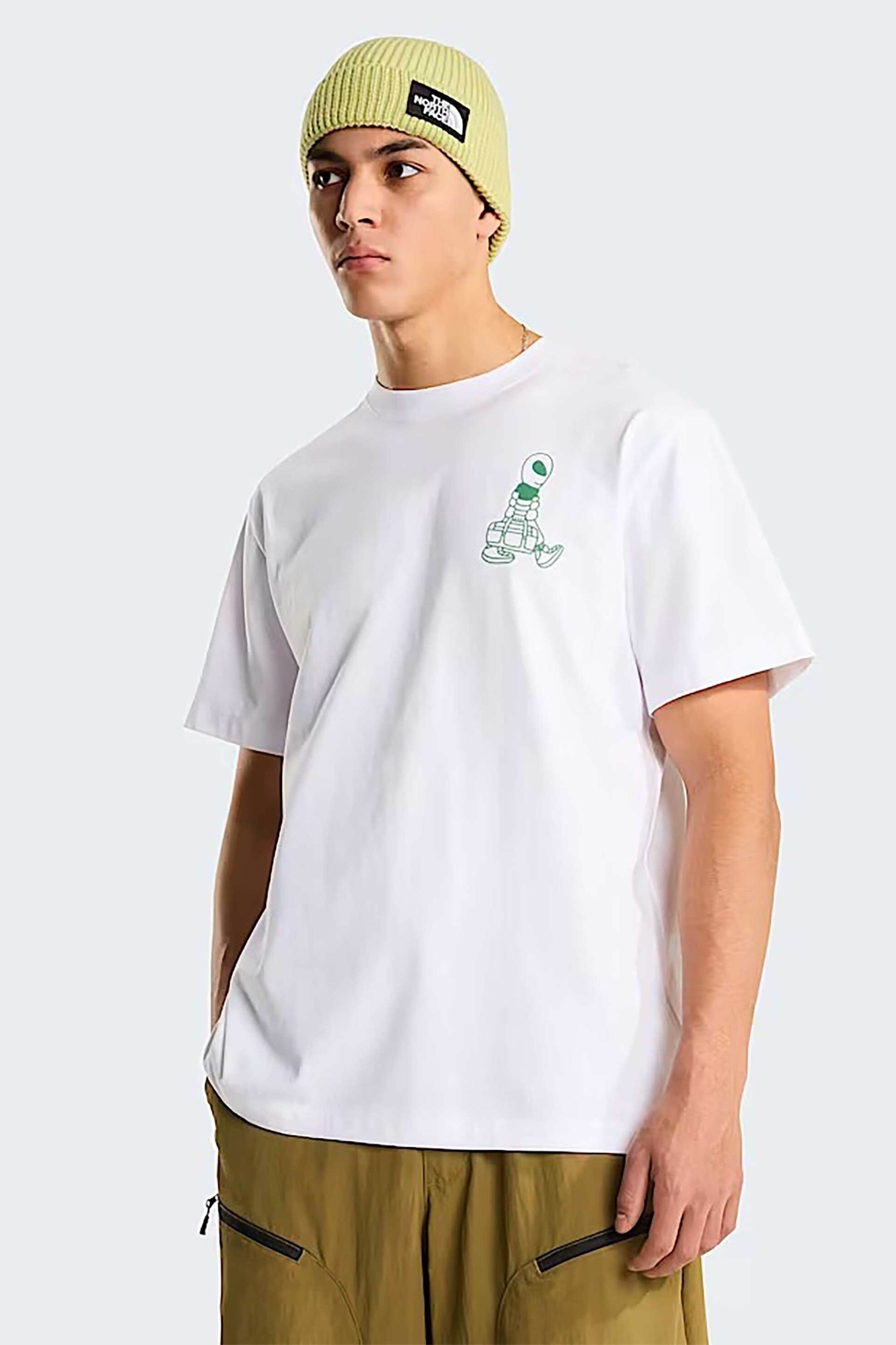 The North Face ανδρικό T-shirt Relaxed Fit "Alien Graphic" - NF0A8G9GFN41 Λευκό