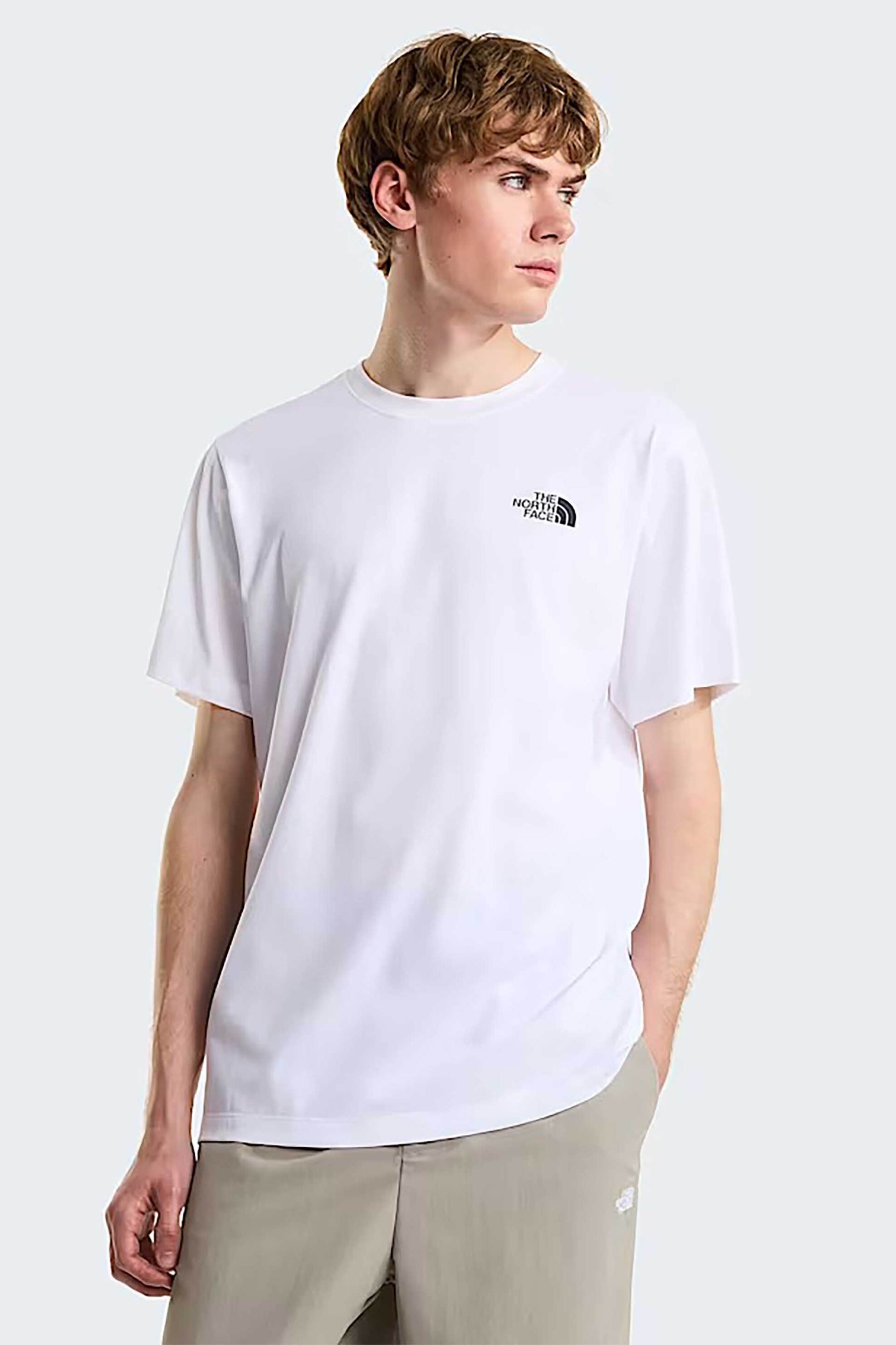The North Face ανδρικό T-shirt Regular Fit "Vertical Graphic" - NF0A8GV1FN41 Λευκό