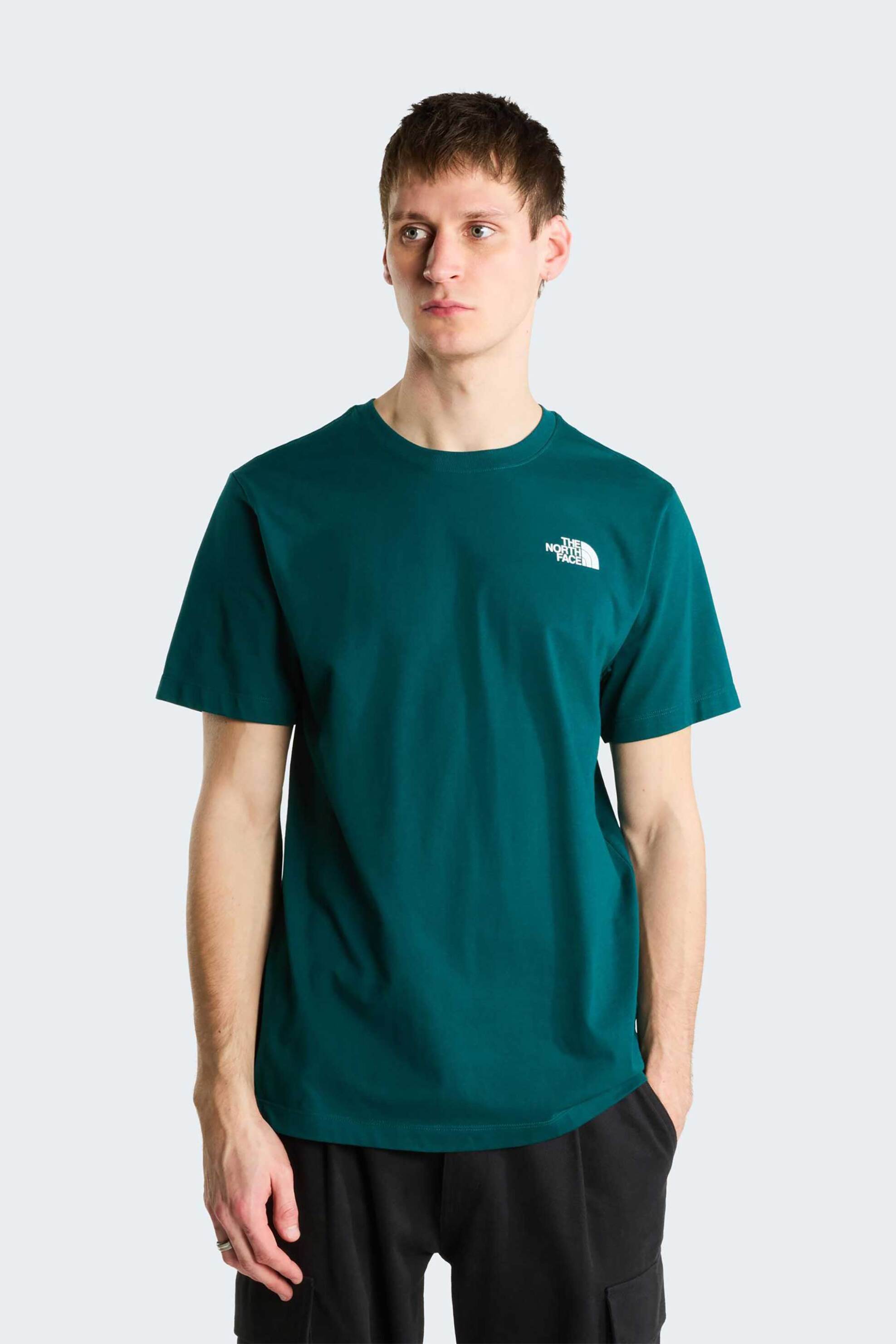 The North Face ανδρικό T-shirt Regular Fit "Mountain Sketch" - NF0A8GUZN4J1 Πετρόλ