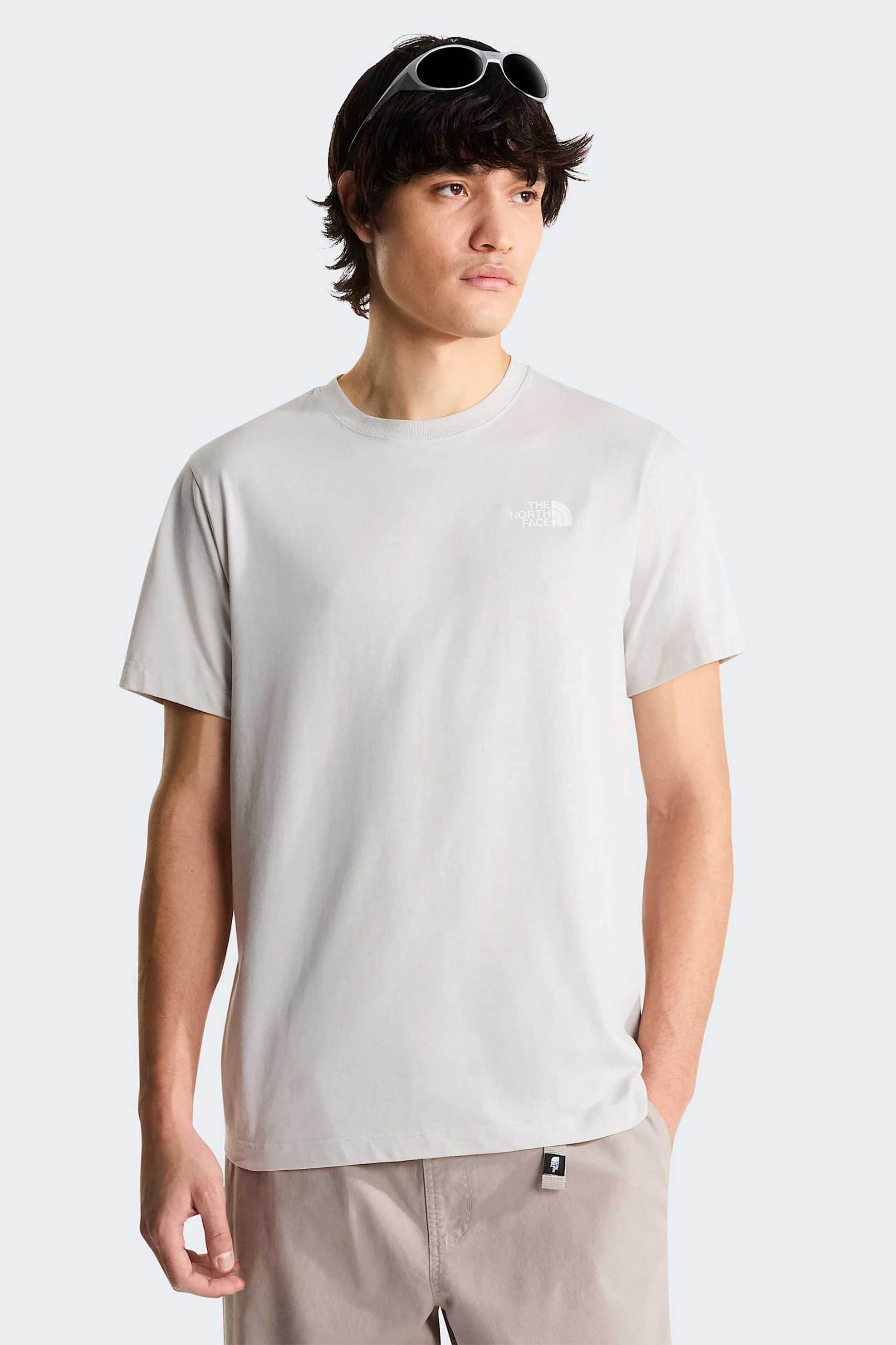 The North Face ανδρικό T-shirt Regular Fit "Evolution NSE Box" - NF0A8B6KMYB1 Γκρι Ανοιχτό