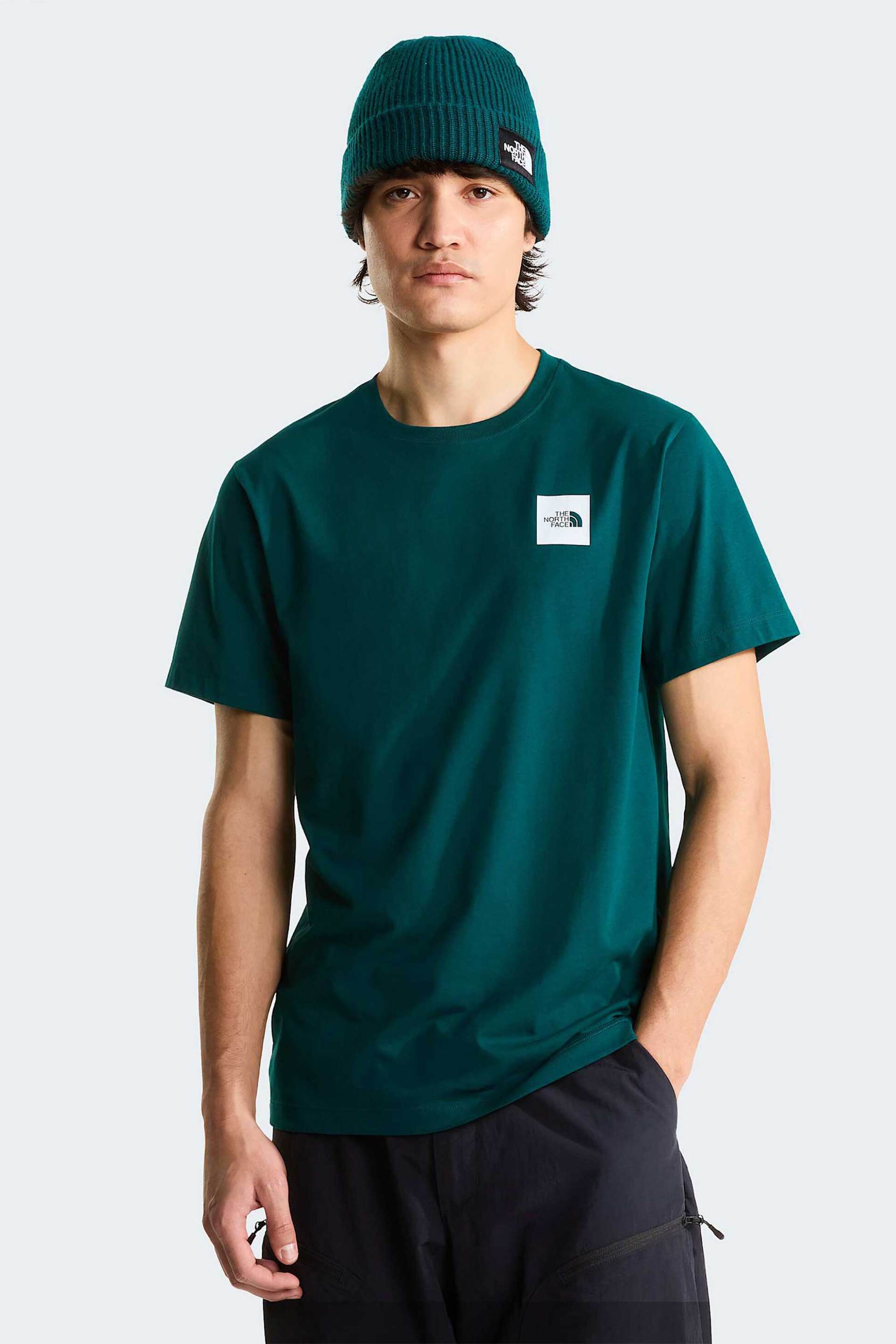 The North Face ανδρικό T-shirt Regular Fit "Evolution Box Half Dome" - NF0A8G9CN4J1 Πετρόλ