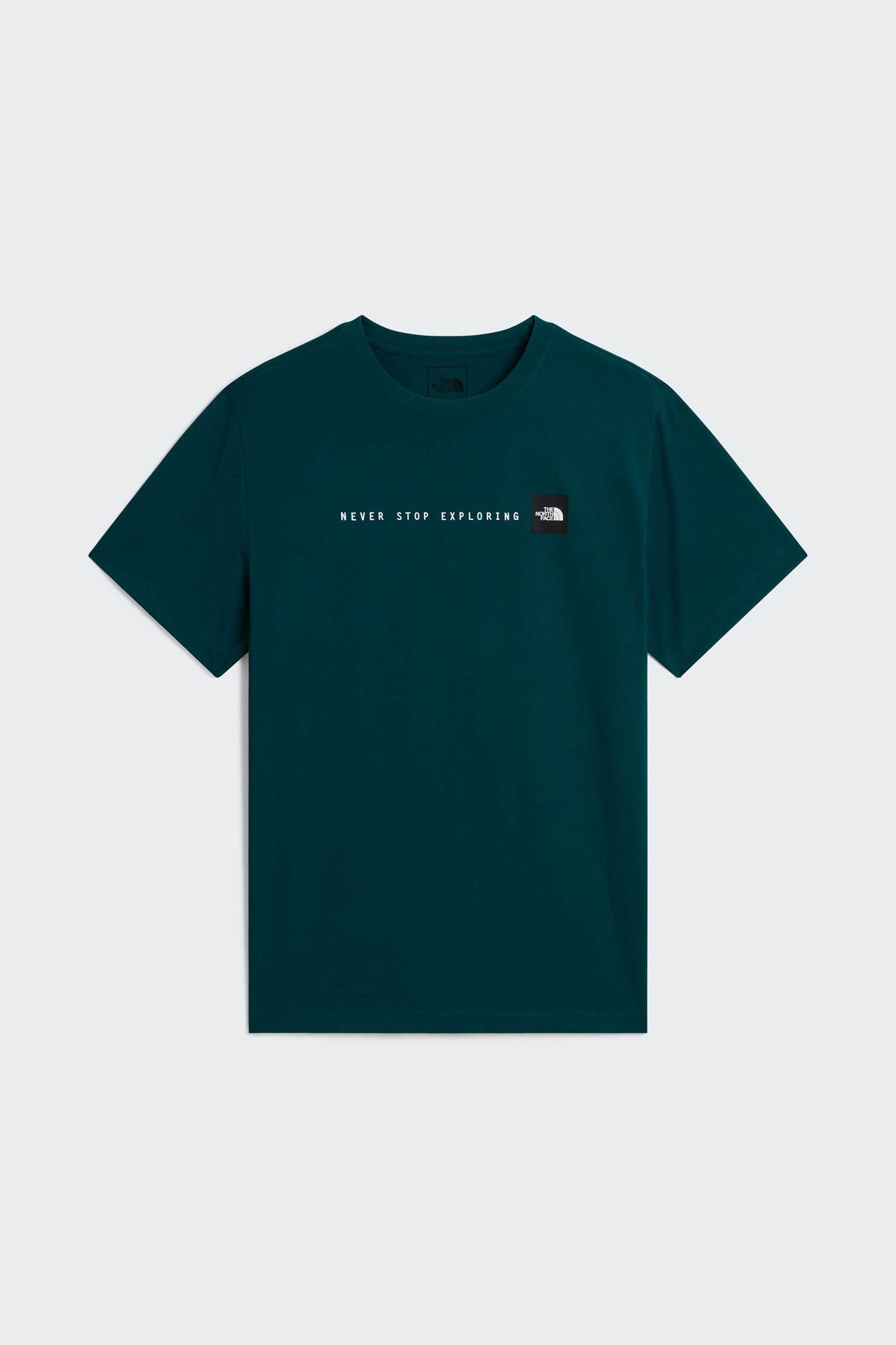 The North Face Ανδρικό T-Shirt Regular Fit Never Stop Exploring Graphic - Nf0A8Guvn4J1 Πετρόλ