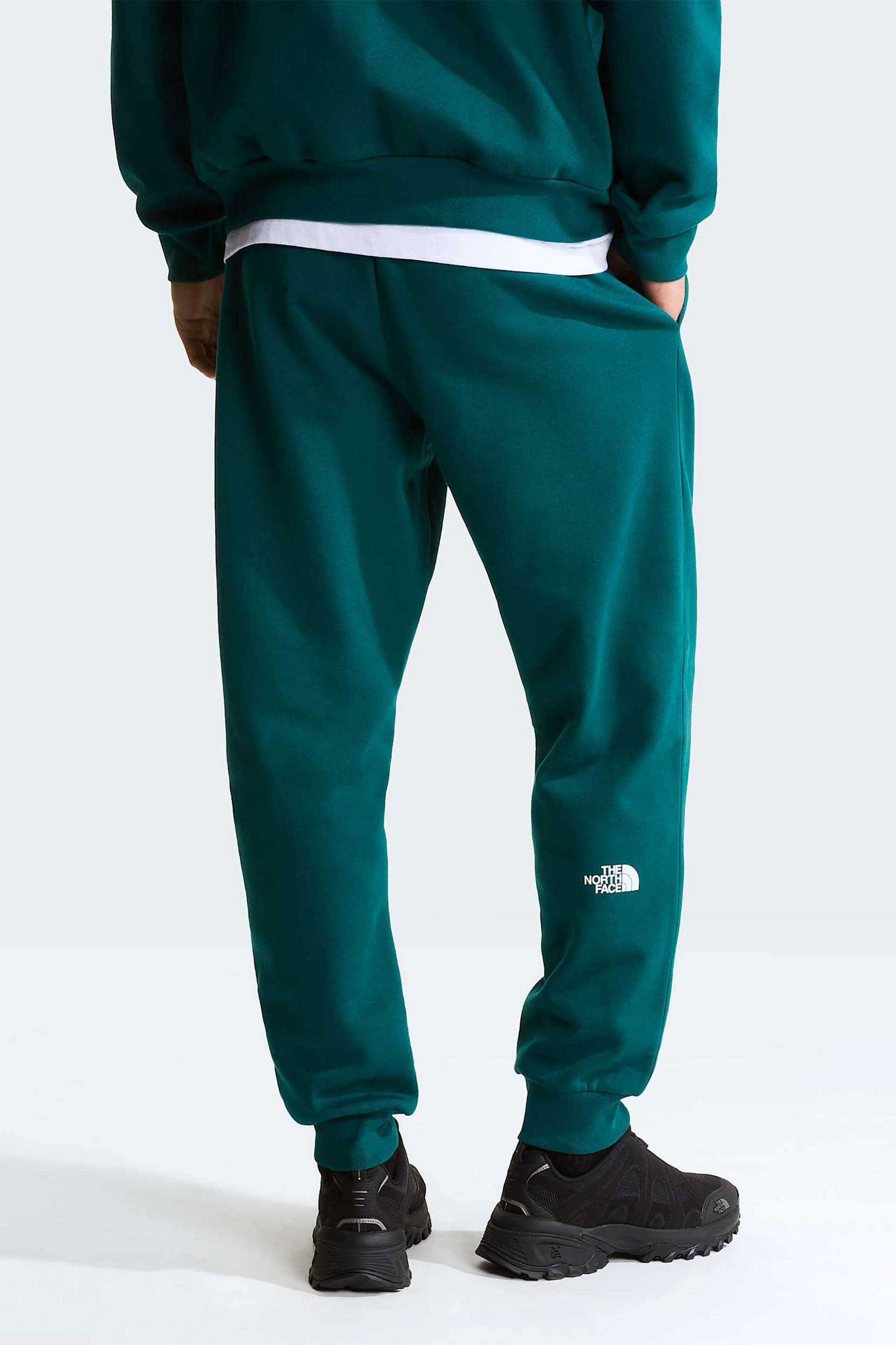 The North Face Ανδρικό Παντελόνι Φόρμας Regular Tapered Fit Box Half Dome - Nf0A8Jb0N4J1 Πετρόλ