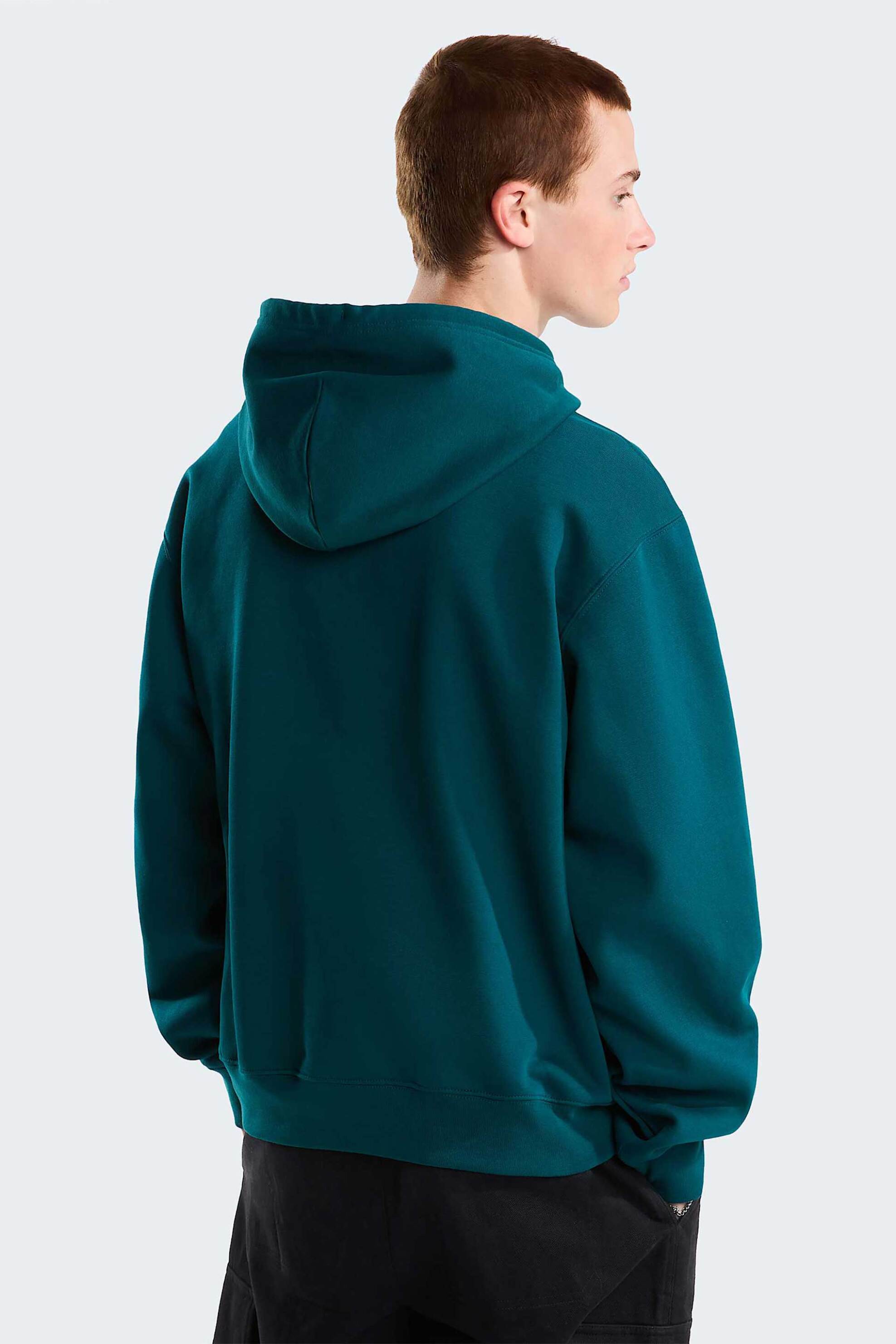 The North Face Ανδρική Μπλούζα Φούτερ με Κουκούλα Relaxed Fit Essential Simple Dome - Nf0A8Cw7N4J1 Πετρόλ