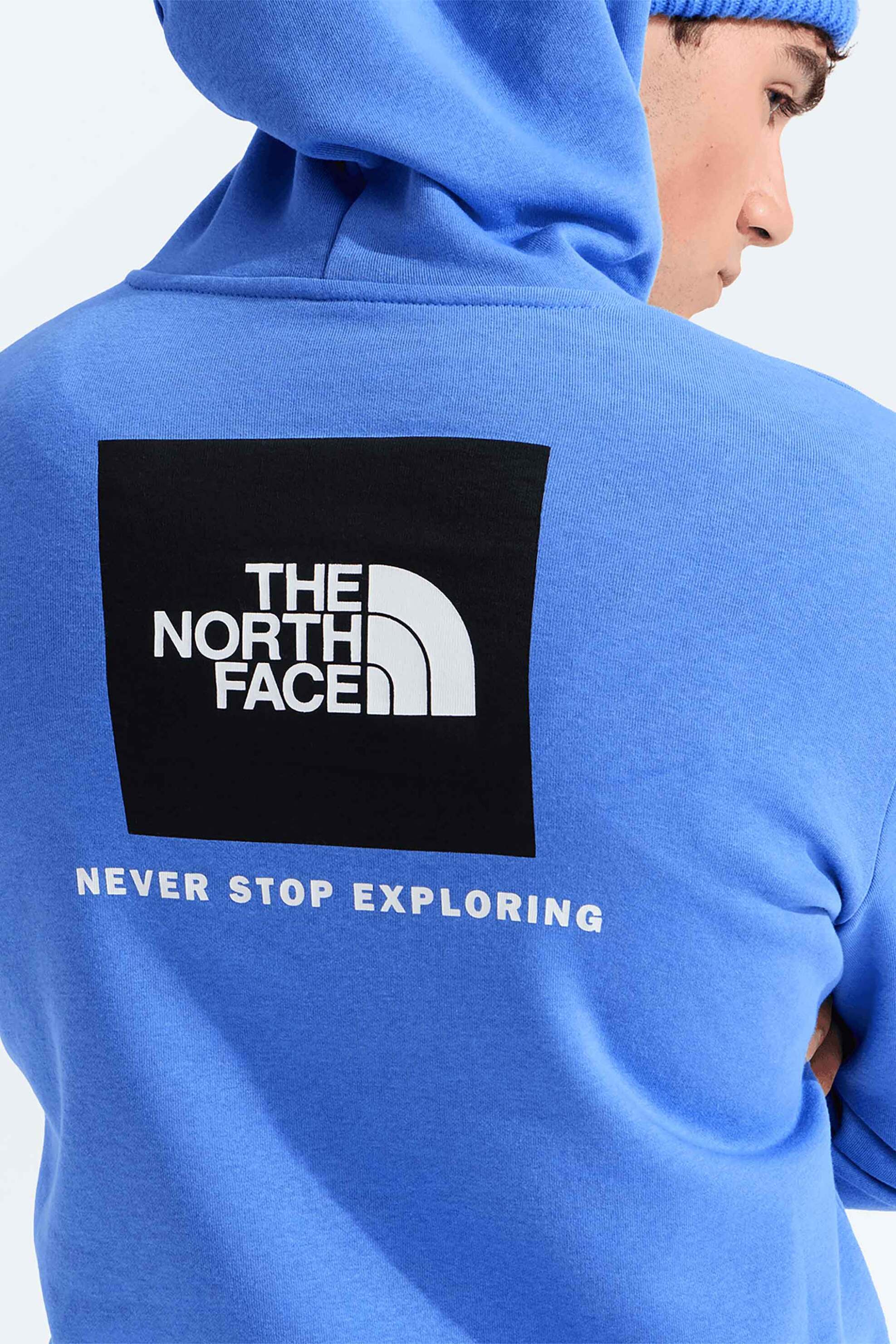 The North Face Ανδρική Μπλούζα Φούτερ με Κουκούλα Regular Fit Nse Box - Nf0A8Cwpnlq1 Μπλε Ανοιχτό