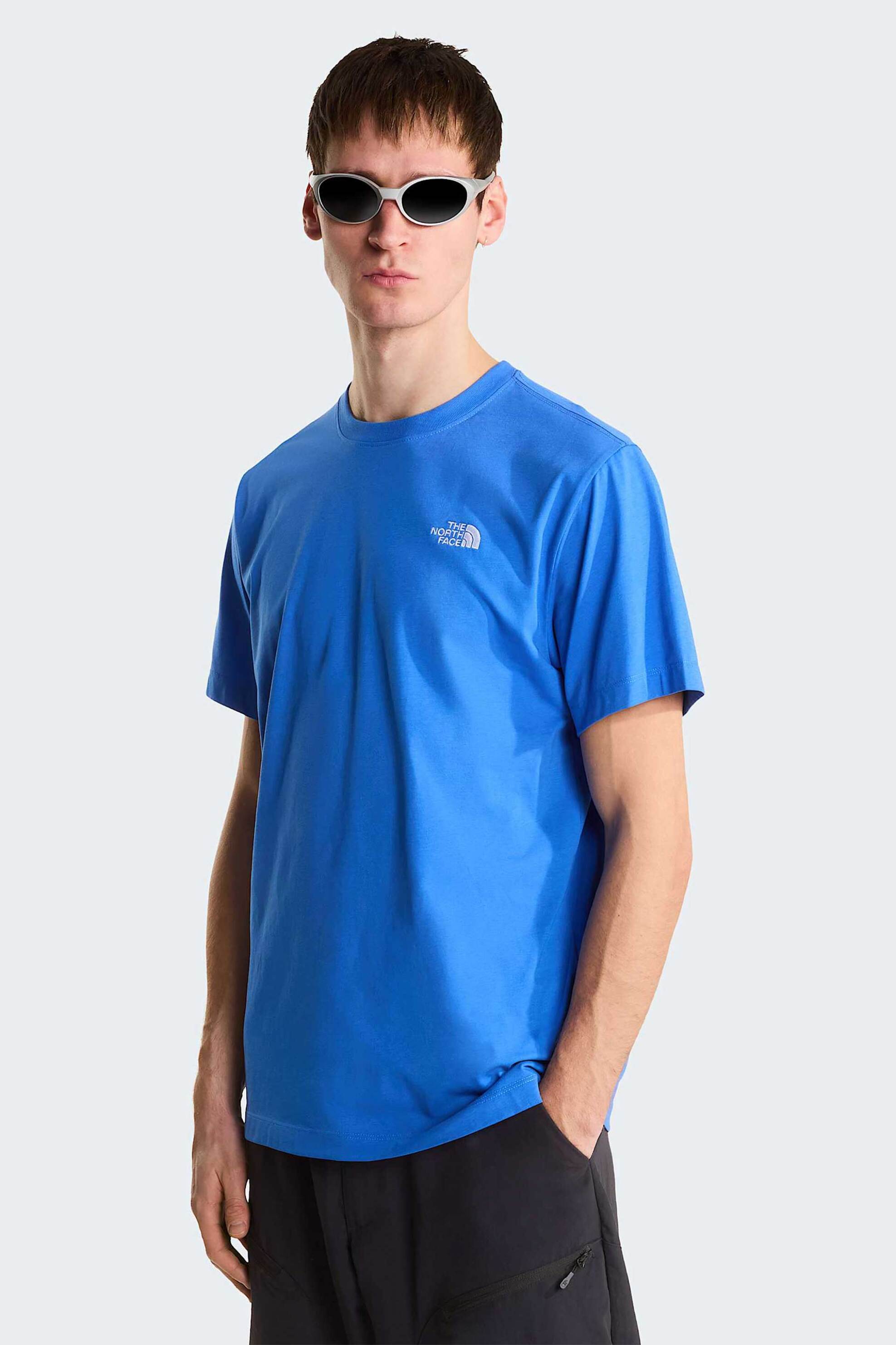 The North Face ανδρικό T-shirt Regular Fit "Evolution Simple Dome" - NF0A8CZ2NLQ1 Μπλε Ανοιχτό