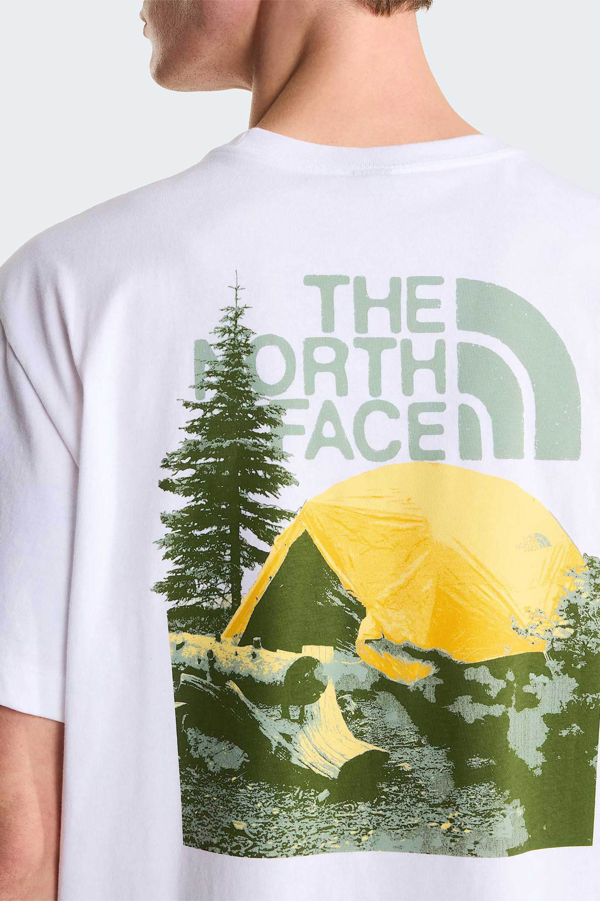 The North Face Ανδρικό T-Shirt Relaxed Fit Pitch A Tent - Nf0A8H59Fn41 Λευκό