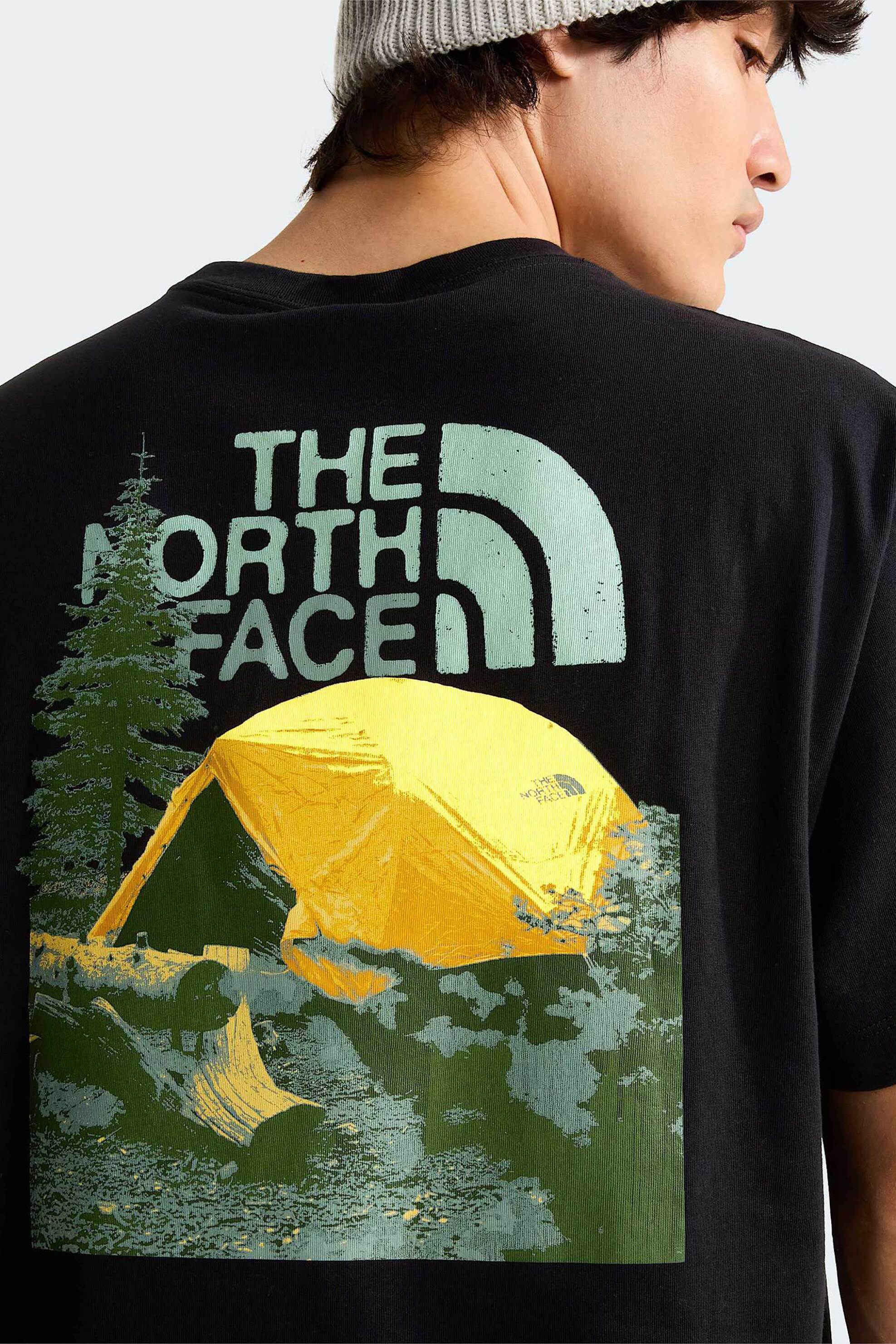 The North Face Ανδρικό T-Shirt Relaxed Fit Pitch A Tent - Nf0A8H59Jk31 Μαύρο