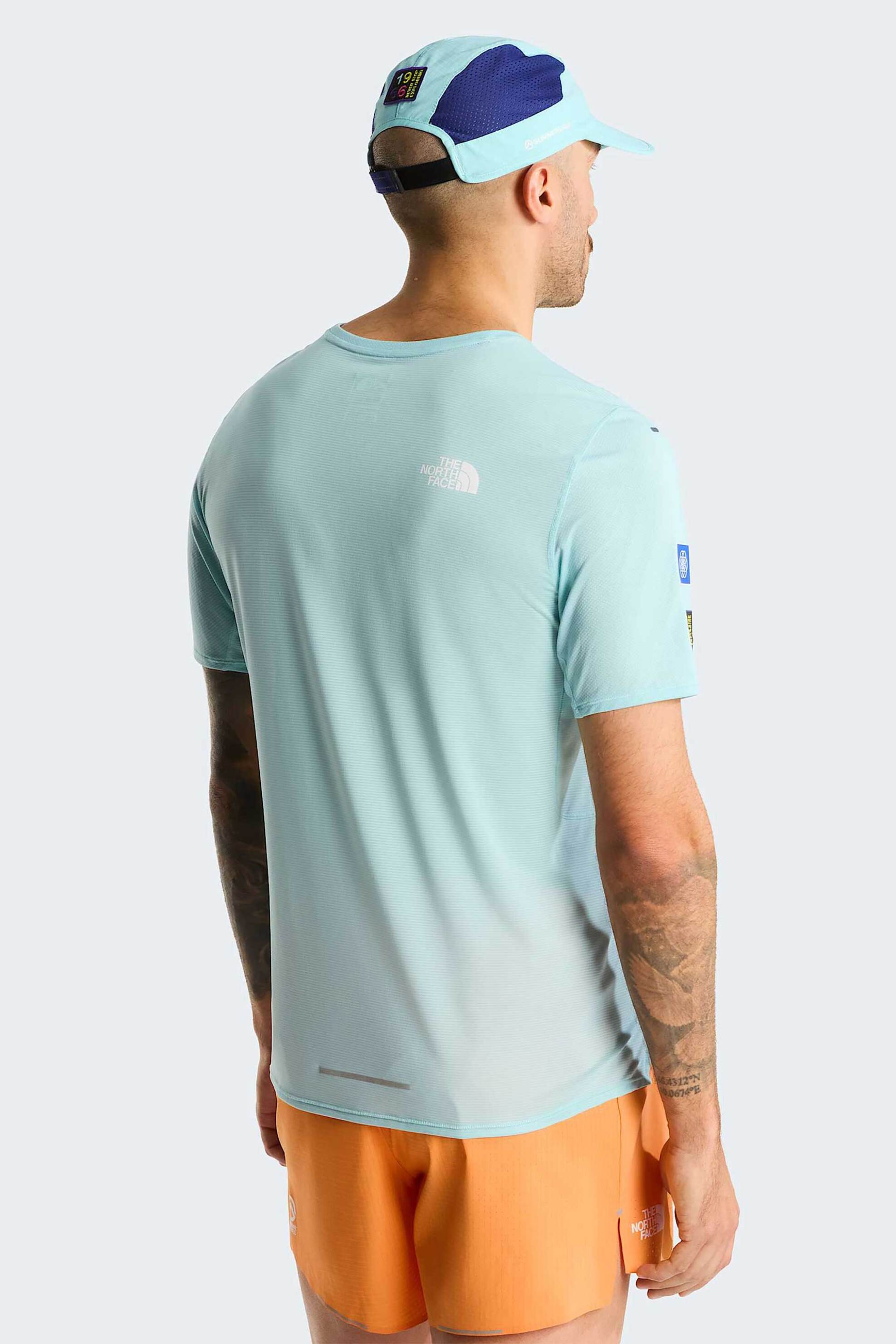 The North Face Ανδρικό T-Shirt Slim Fit Summit High Trail Graphic - Nf0A8Hw48Eb1 Πράσινο Aqua