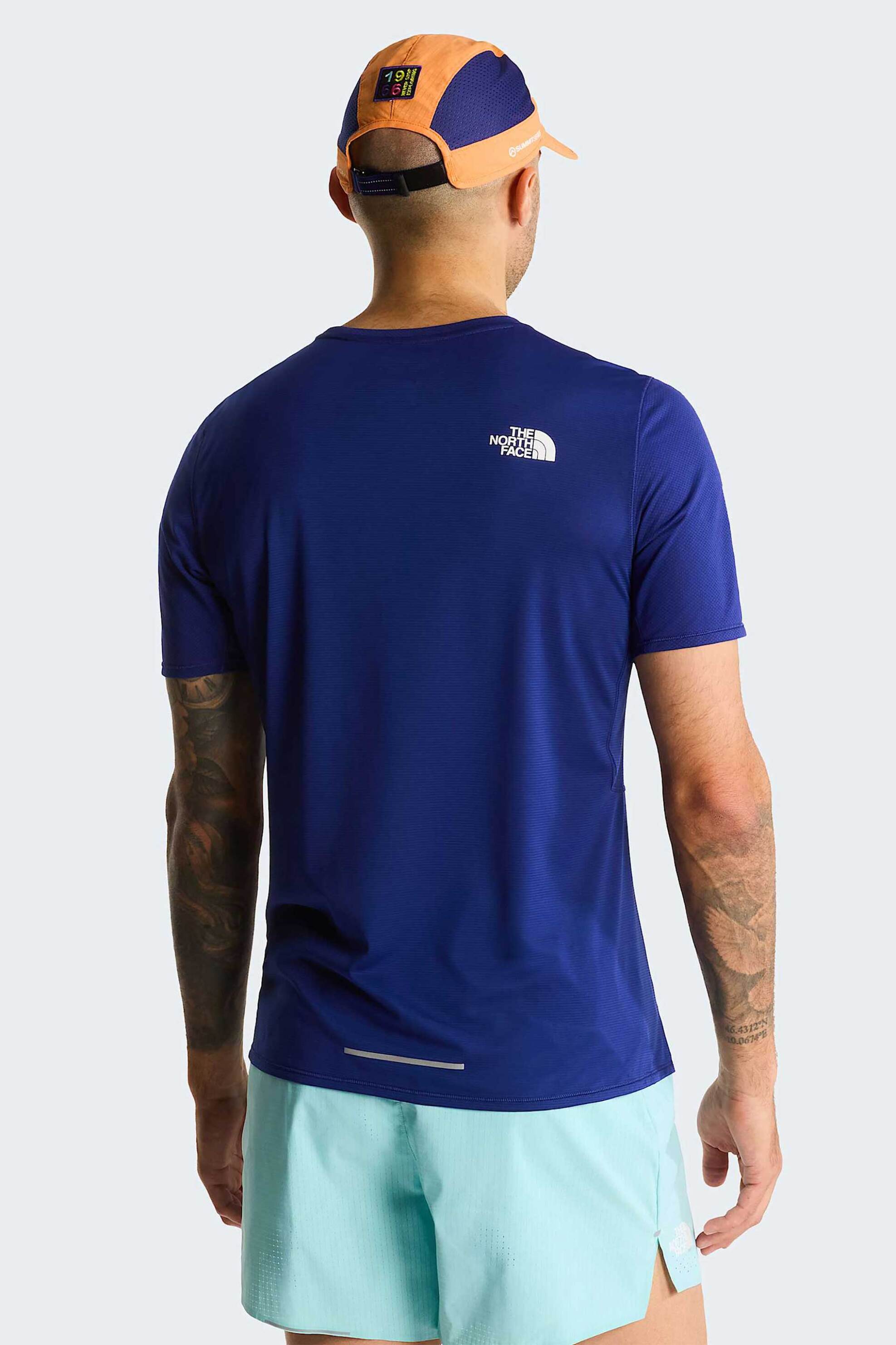 The North Face Ανδρικό T-Shirt Slim Fit Summit High Trail Graphic - Nf0A8Hw4Nlv1 Μπλε