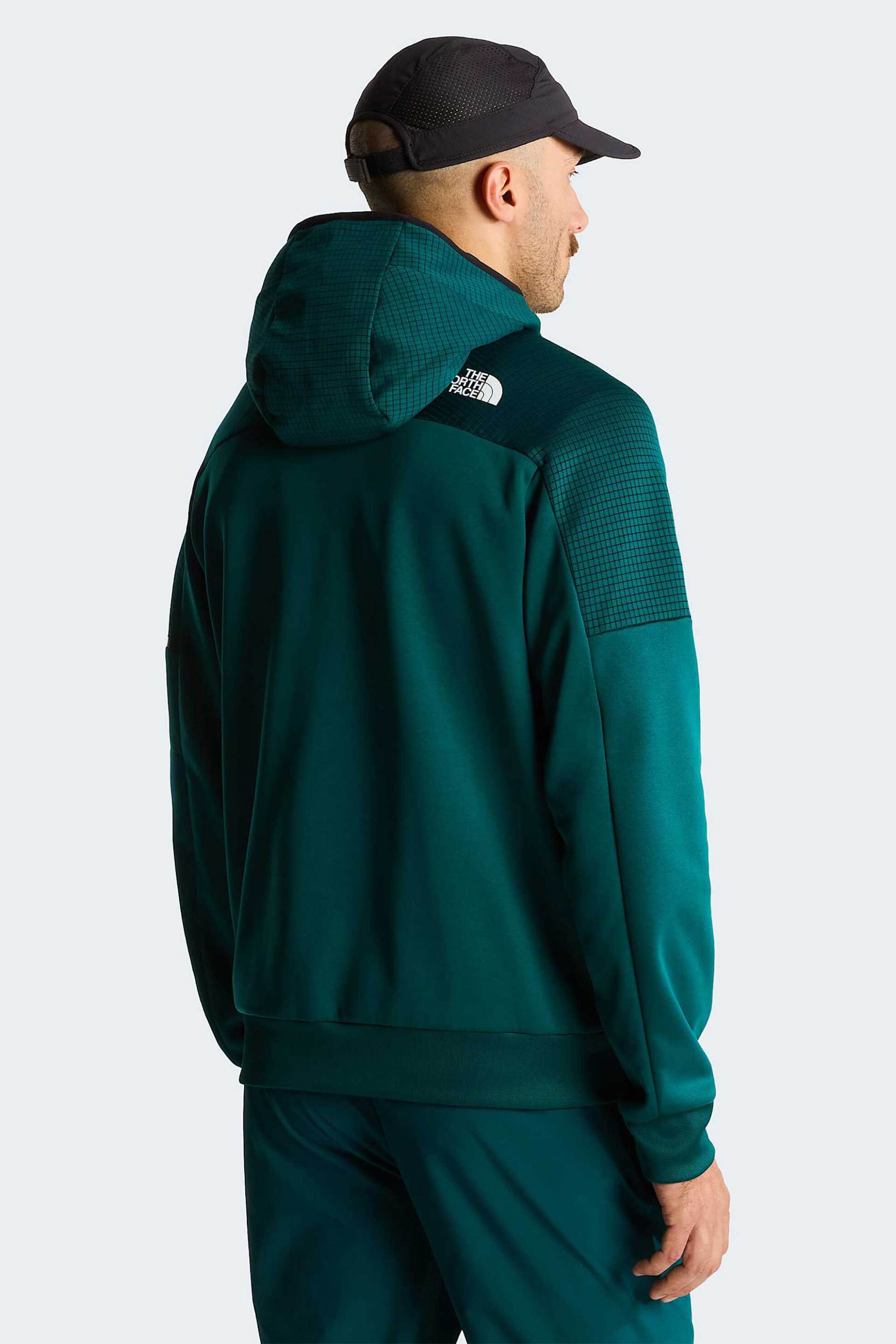 The North Face Ανδρική Ζακέτα Fleece με Κουκούλα Standard Fit Mountain Athletics 2 0 - Nf0A8J7Xn4J1 Πετρόλ