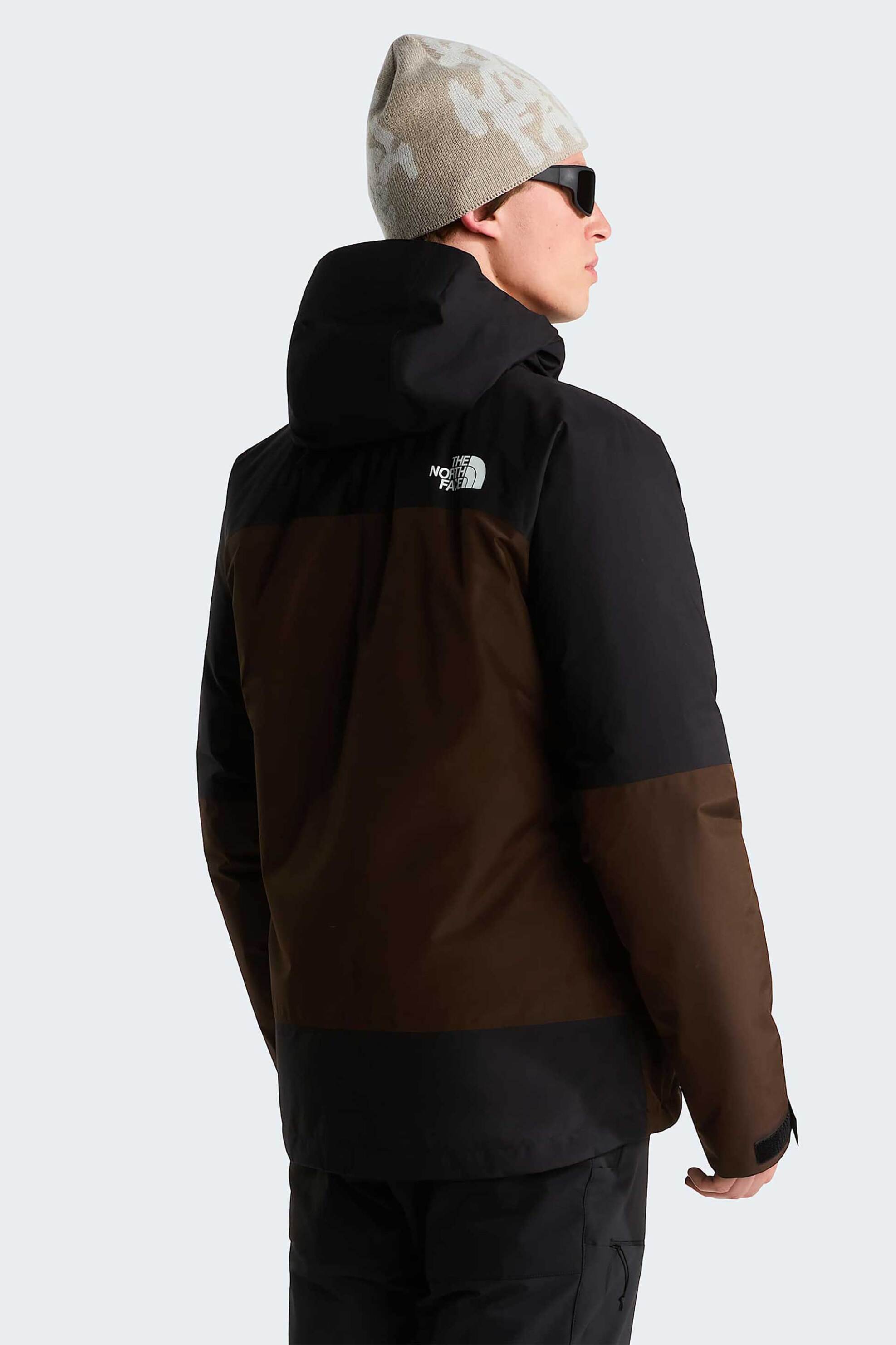 The North Face Ανδρικό Αδιάβροχο Μπουφάν με Κουκούλα Standard Fit Mountain Light Triclimate 3-In-1 Gore-Tex - Nf0A84Fcrm11 Καφέ Σκούρο
