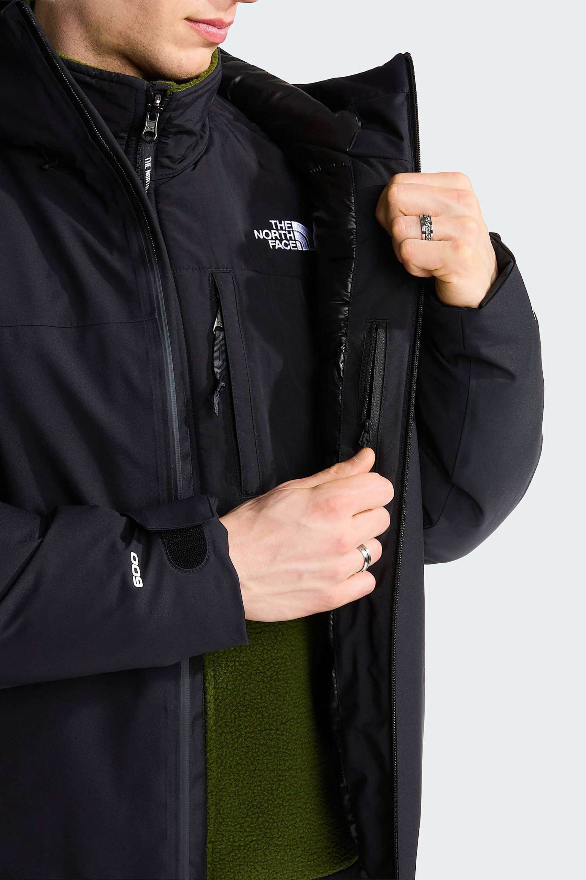 The North Face Ανδρικό Αδιάβροχο Μπουφάν με Κουκούλα Relaxed Fit Mountain Range Down - Nf0A88Wdkx71 Μαύρο