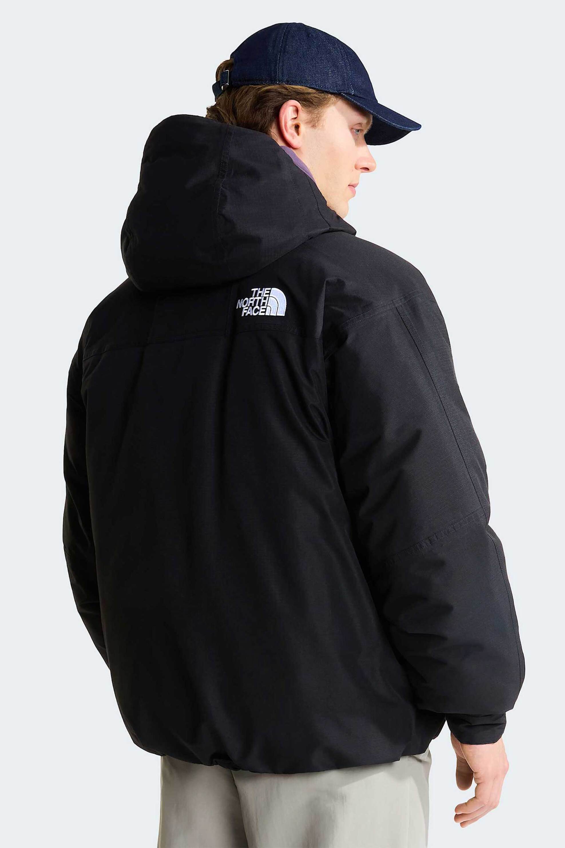 The North Face Ανδρικό Αδιάβροχο Μπουφάν με Κουκούλα Relaxed Fit Mountain Down - Nf0A8D1Vjk31 Μαύρο
