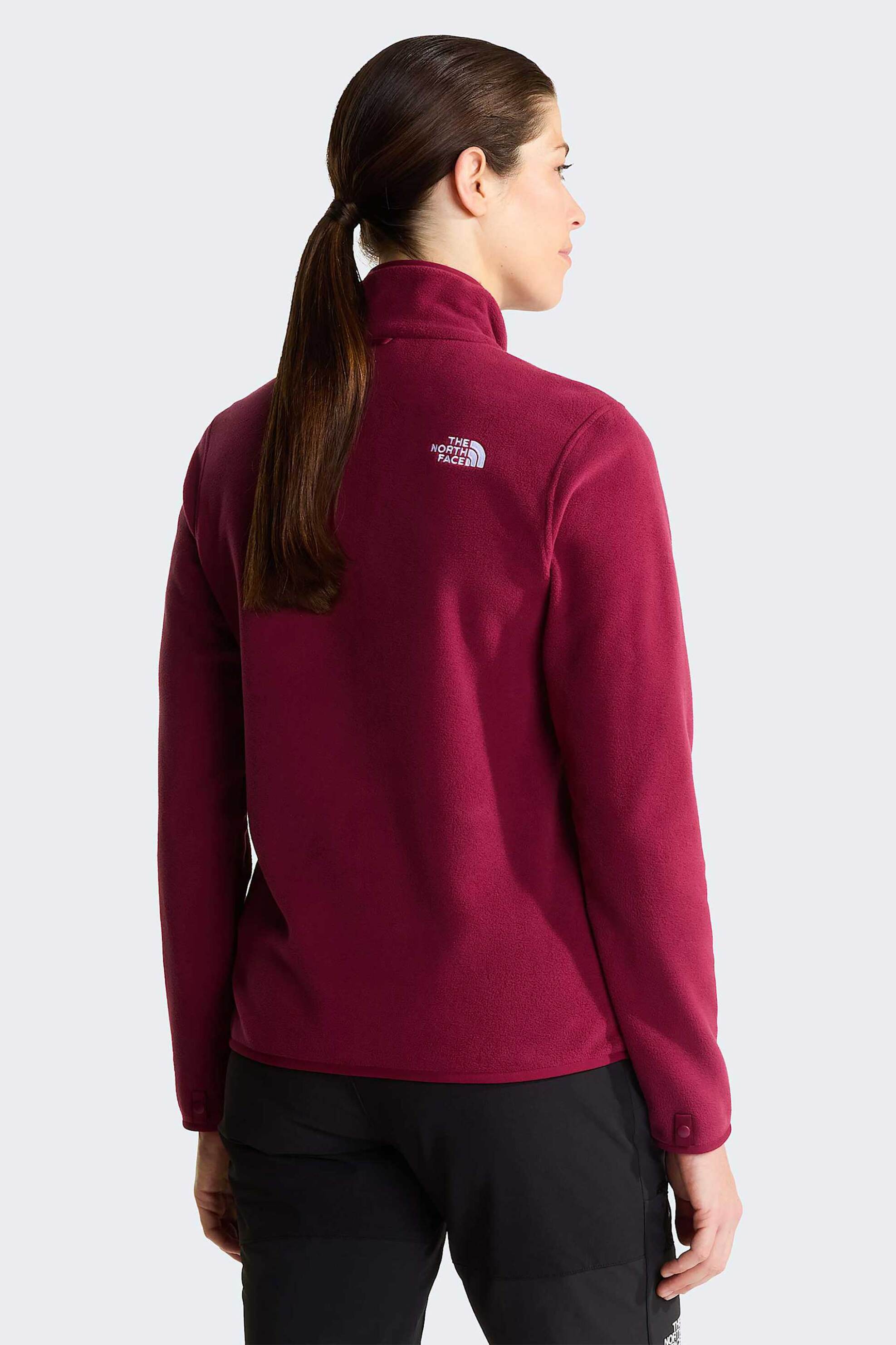 The North Face Γυναικεία Ζακέτα Fleece με Ψηλό Λαιμό Glacier - Nf0A8D2Fmvo1 Μπορντό