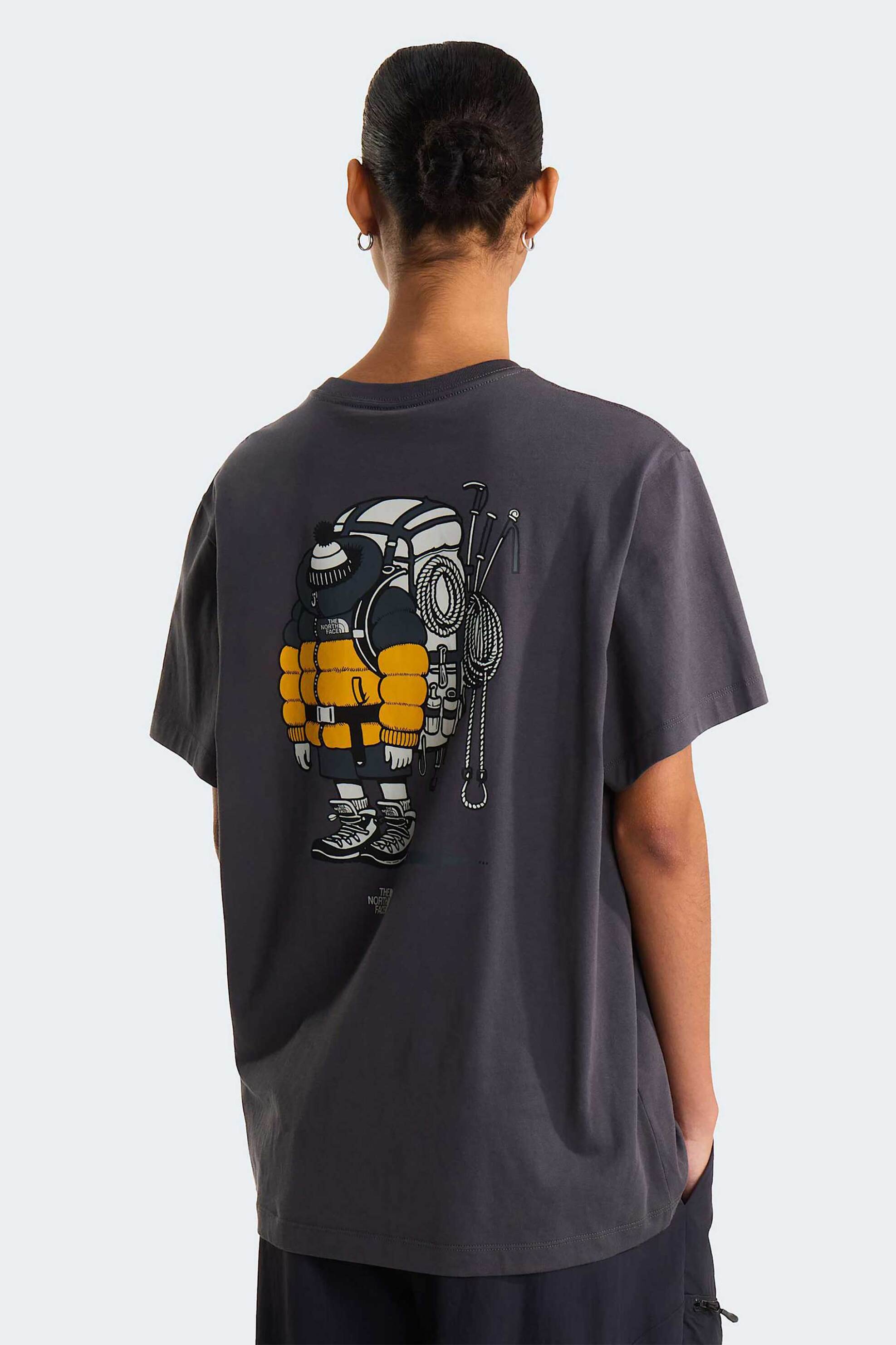 The North Face Unisex T-Shirt Relaxed Fit Gear Up Get Out Graphic - Nf0A8Jb4Rhi1 Ανθρακί