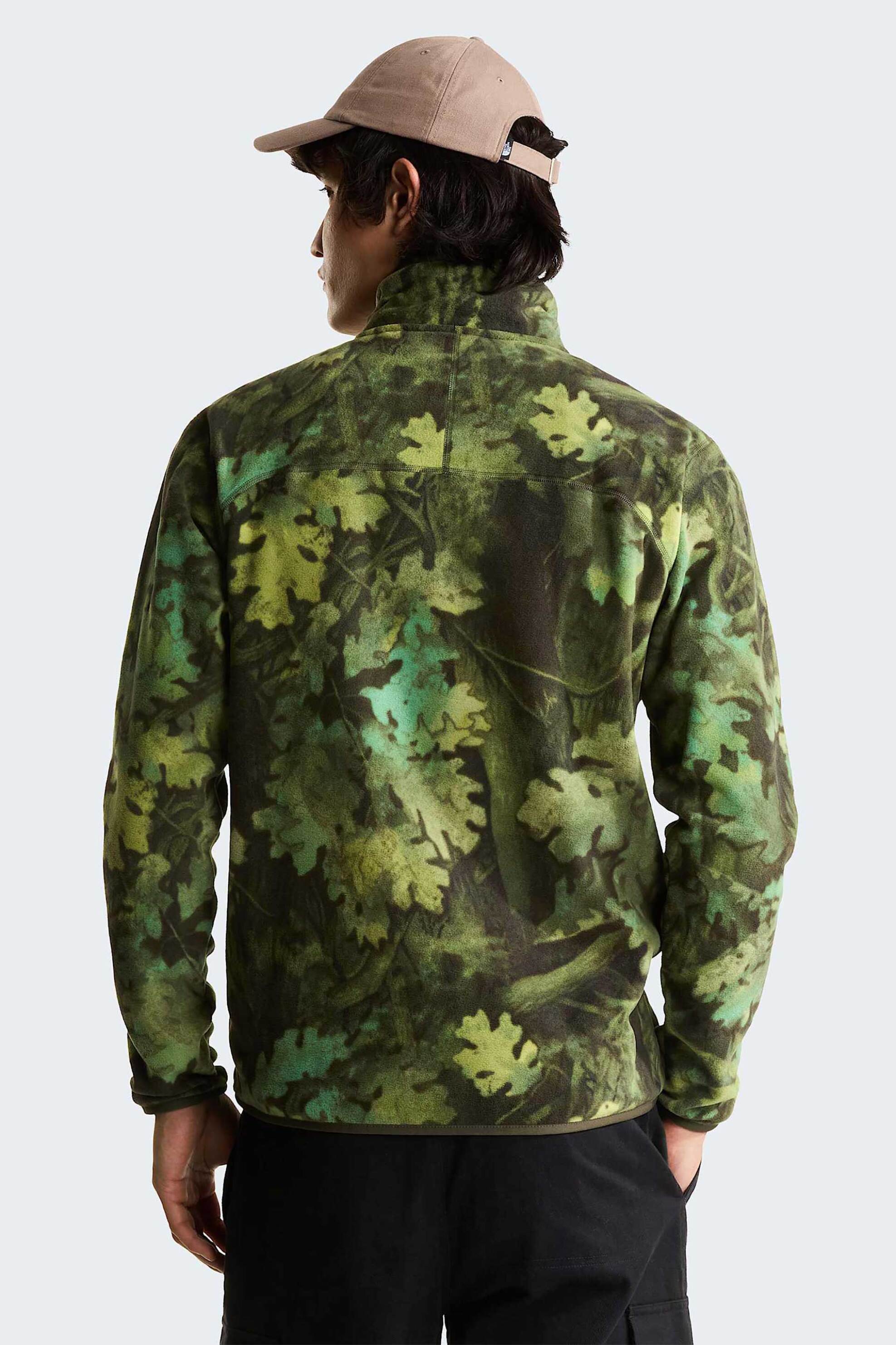 The North Face Ανδρική Μπλούζα Fleece Standard Fit Glacier Novelty - Nf0A8Jk8Ss11 Χακί