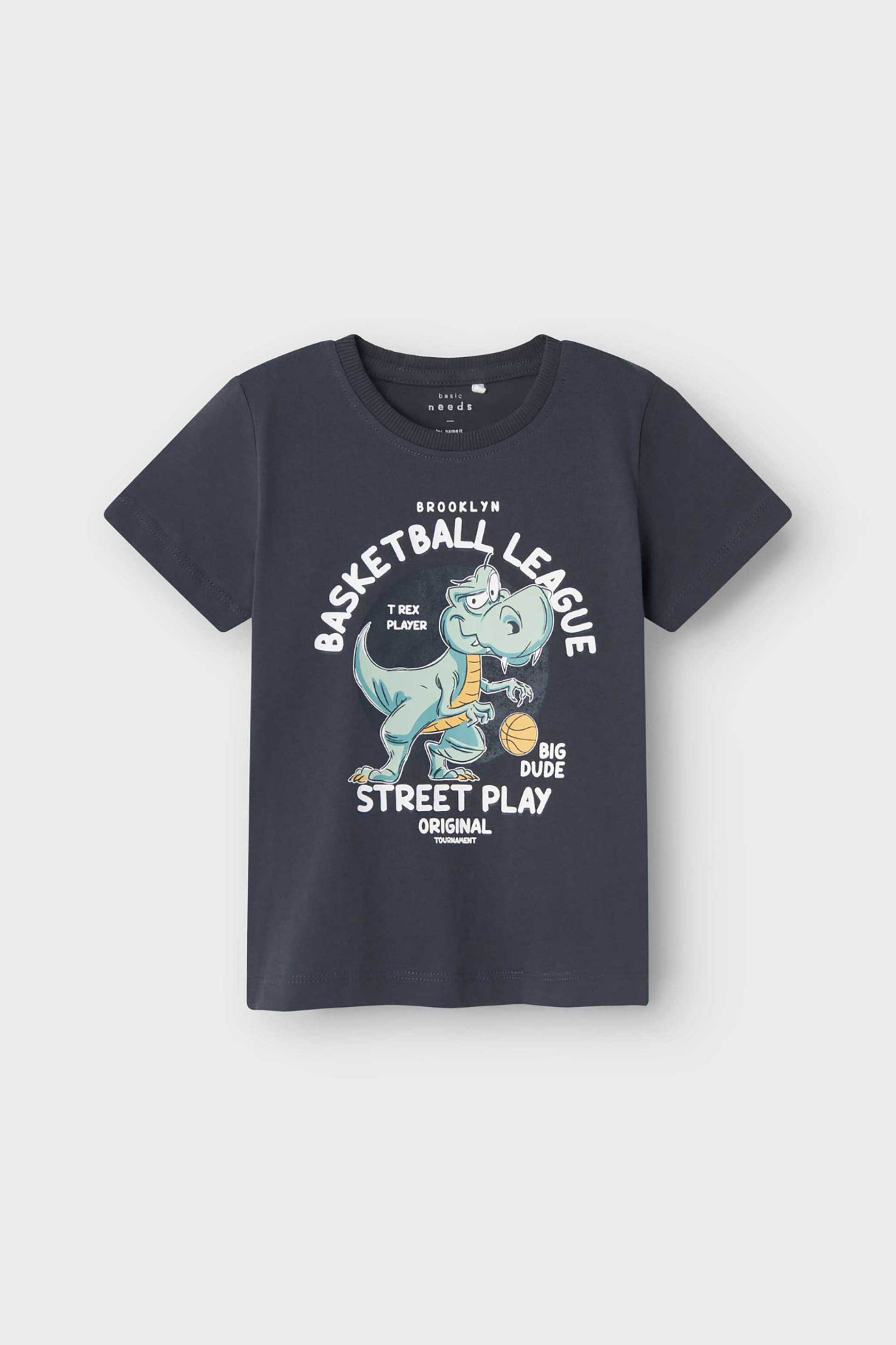 Name It παιδικό T-shirt με graphic print - 13227483 Ανθρακί