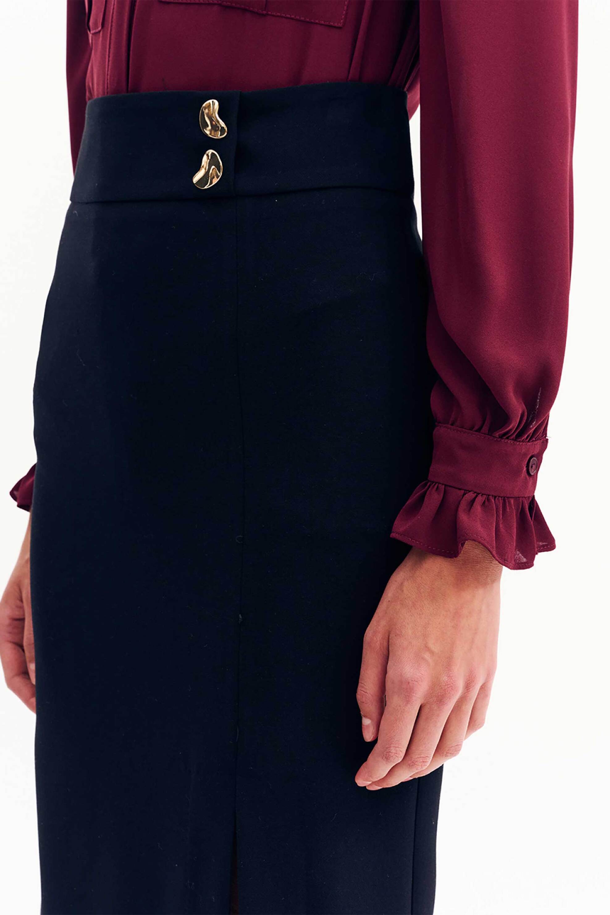 Forel γυναικεία midi φούστα ψηλόμεση pencil - 081.00.01.008 Μαύρο φωτογραφία