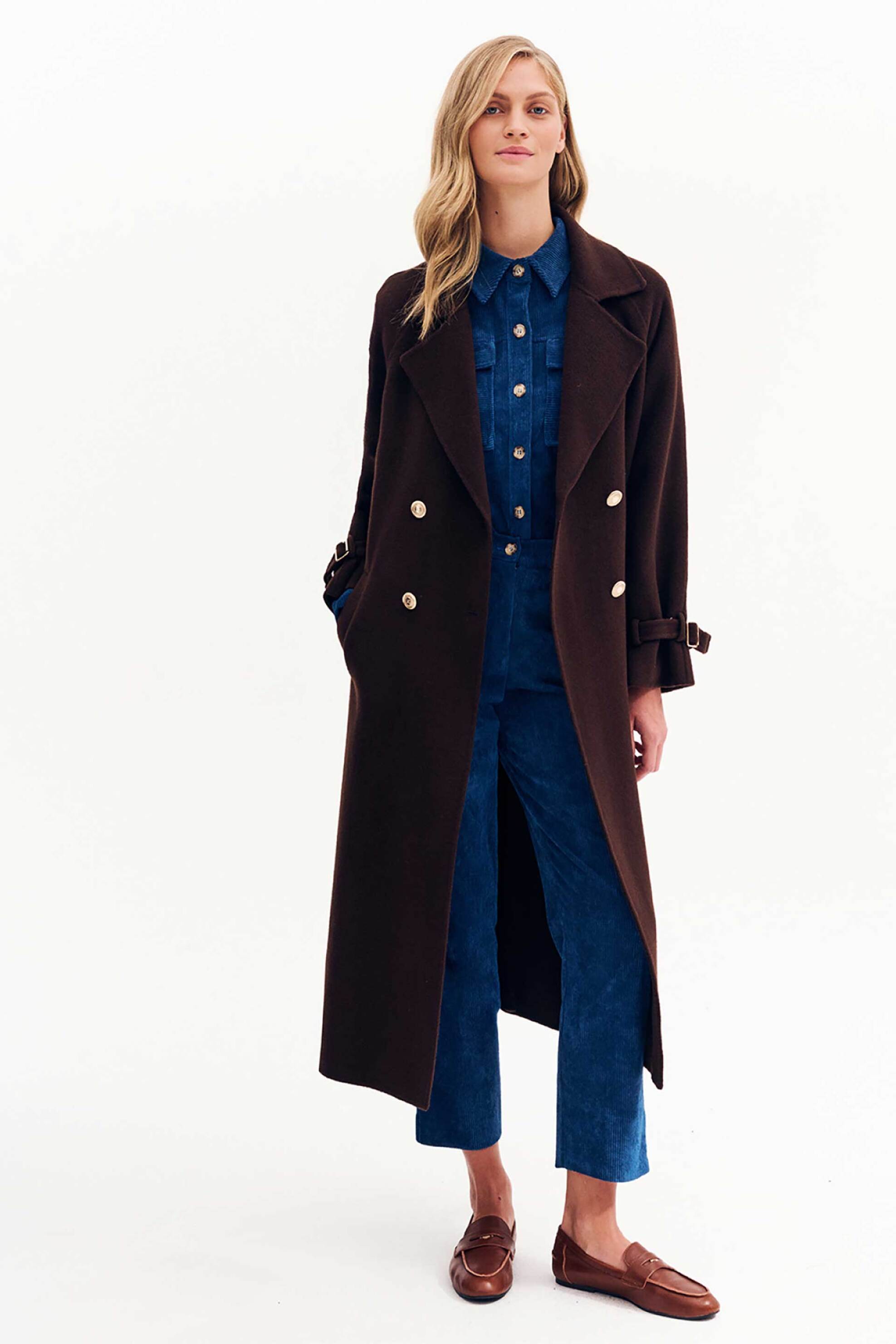 Forel γυναικείο ψηλόμεσο παντελόνι κοτλέ cropped - 081.20.01.075 Σκούρο Μπλε