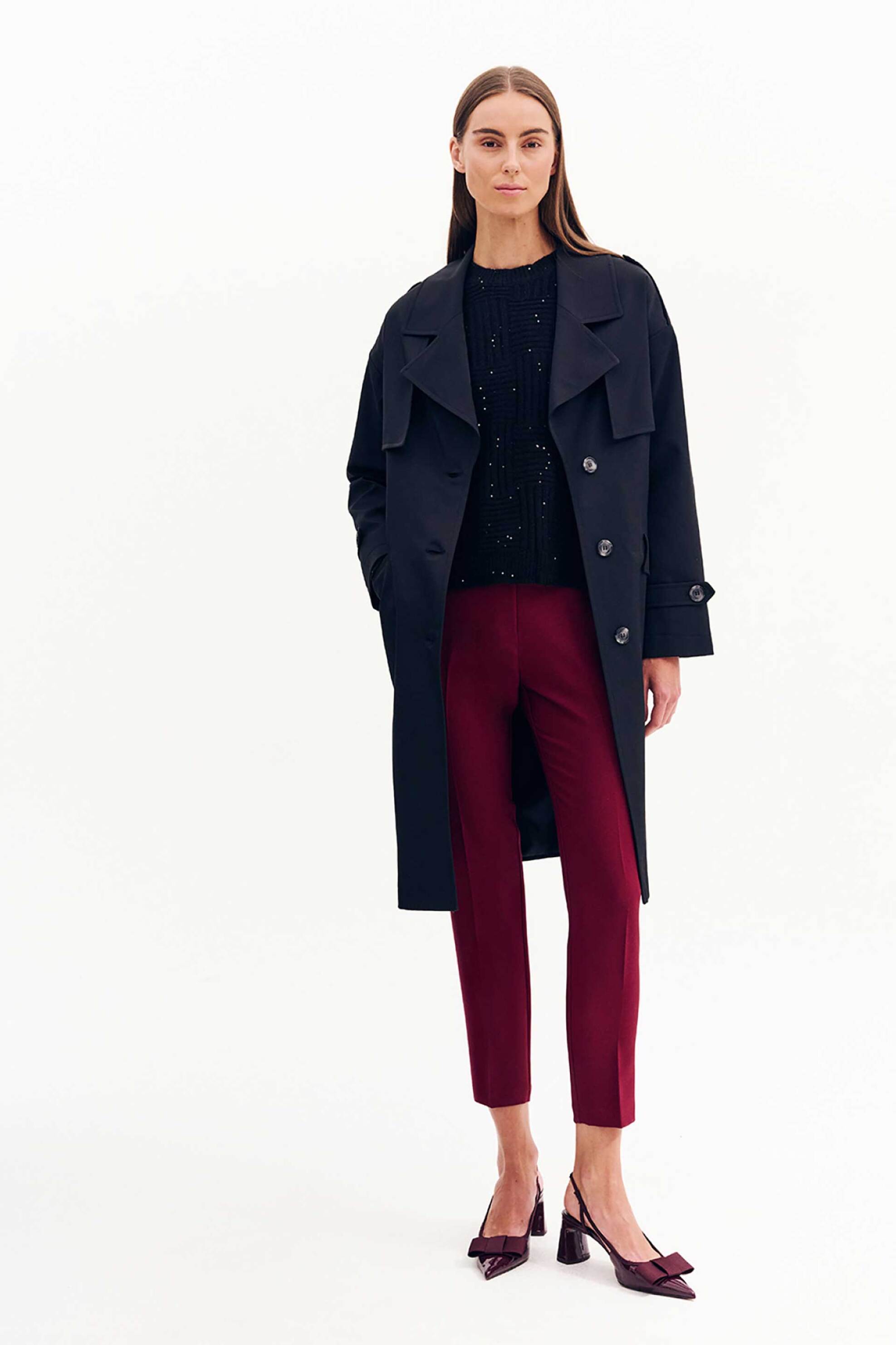 FOREL Forel γυναικεία καπαρντίνα μονόχρωμη - 081.74.01.003 Μαύρο