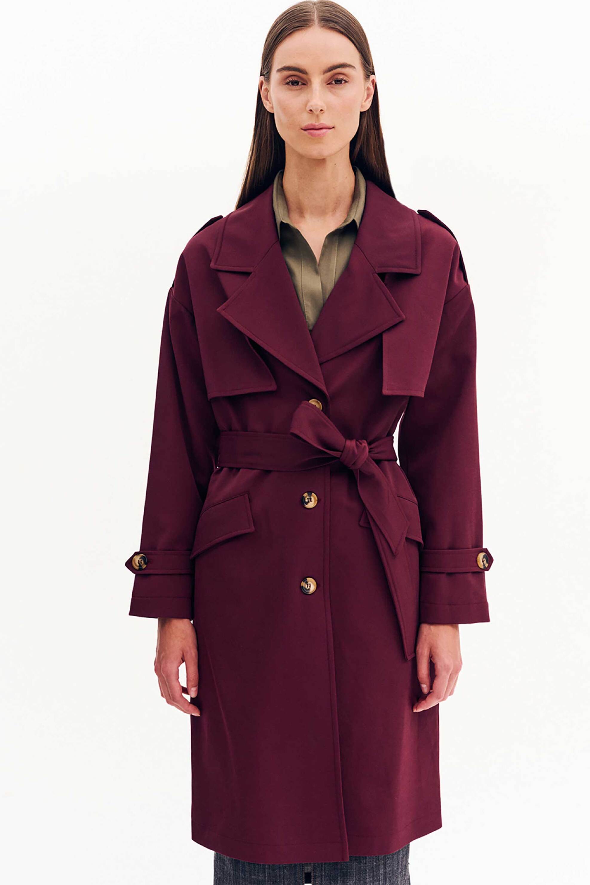 Forel γυναικεία καπαρντίνα μονόχρωμη - 081.74.01.003 Μπορντό φωτογραφία