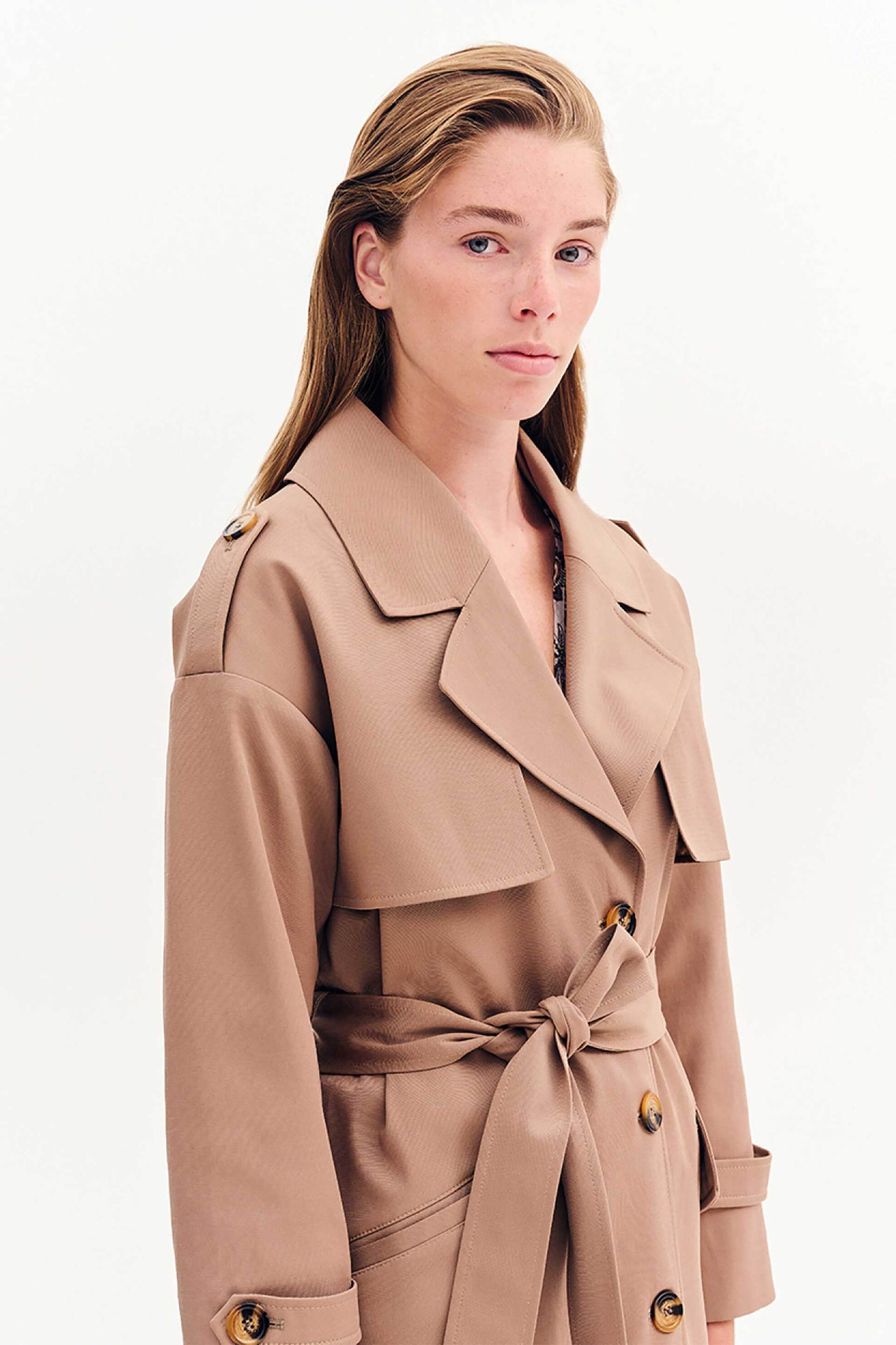 Forel γυναικεία καπαρντίνα μονόχρωμη - 081.74.01.003 Καμηλό φωτογραφία