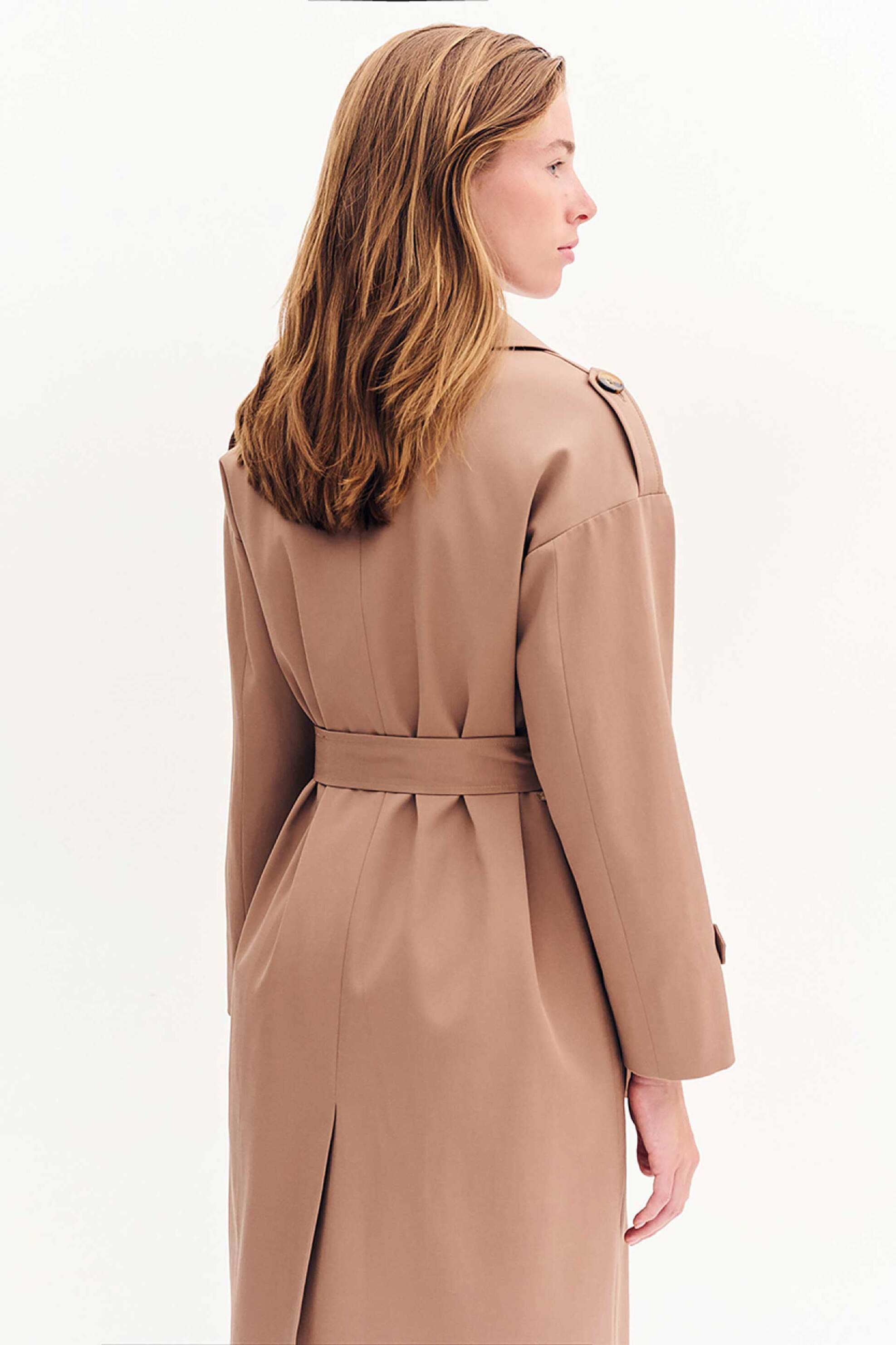 Forel γυναικεία καπαρντίνα μονόχρωμη - 081.74.01.003 Καμηλό φωτογραφία