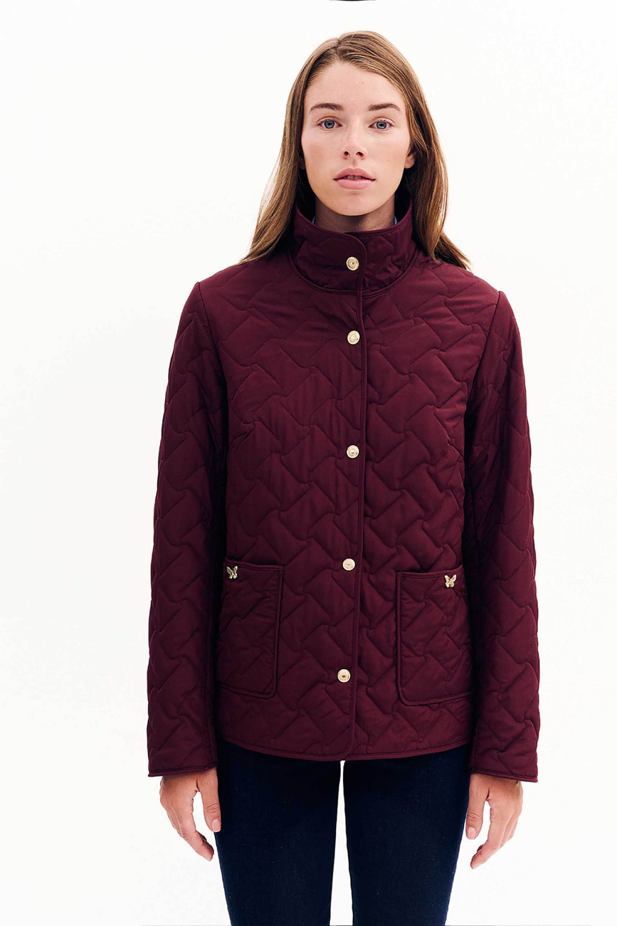 Forel γυναικείο μπουφάν καπιτονέ μονόχρωμο - 081.60.01.014 Μπορντό