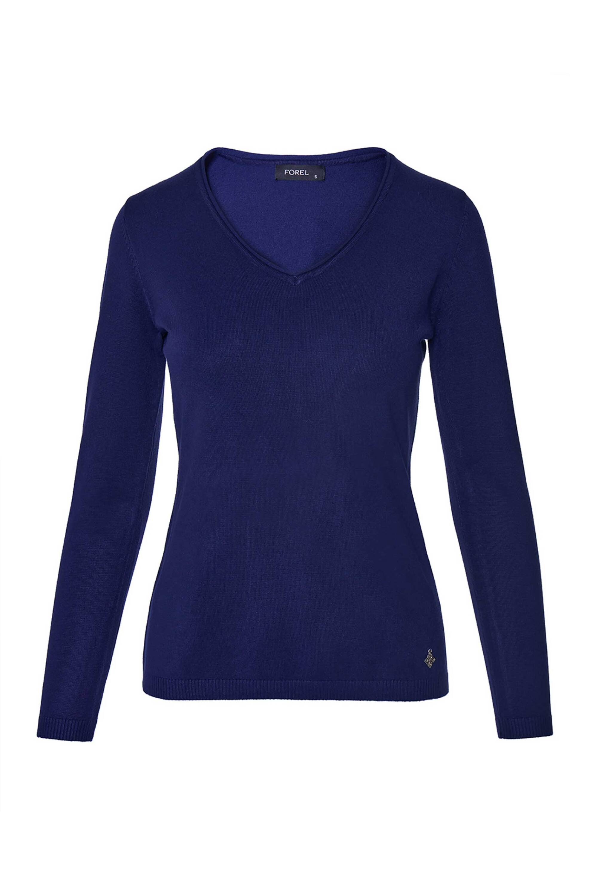 Forel γυναικεία πλεκτή μπλούζα με V λαιμόκοψη - 081.90.01.032 Σκούρο Μπλε