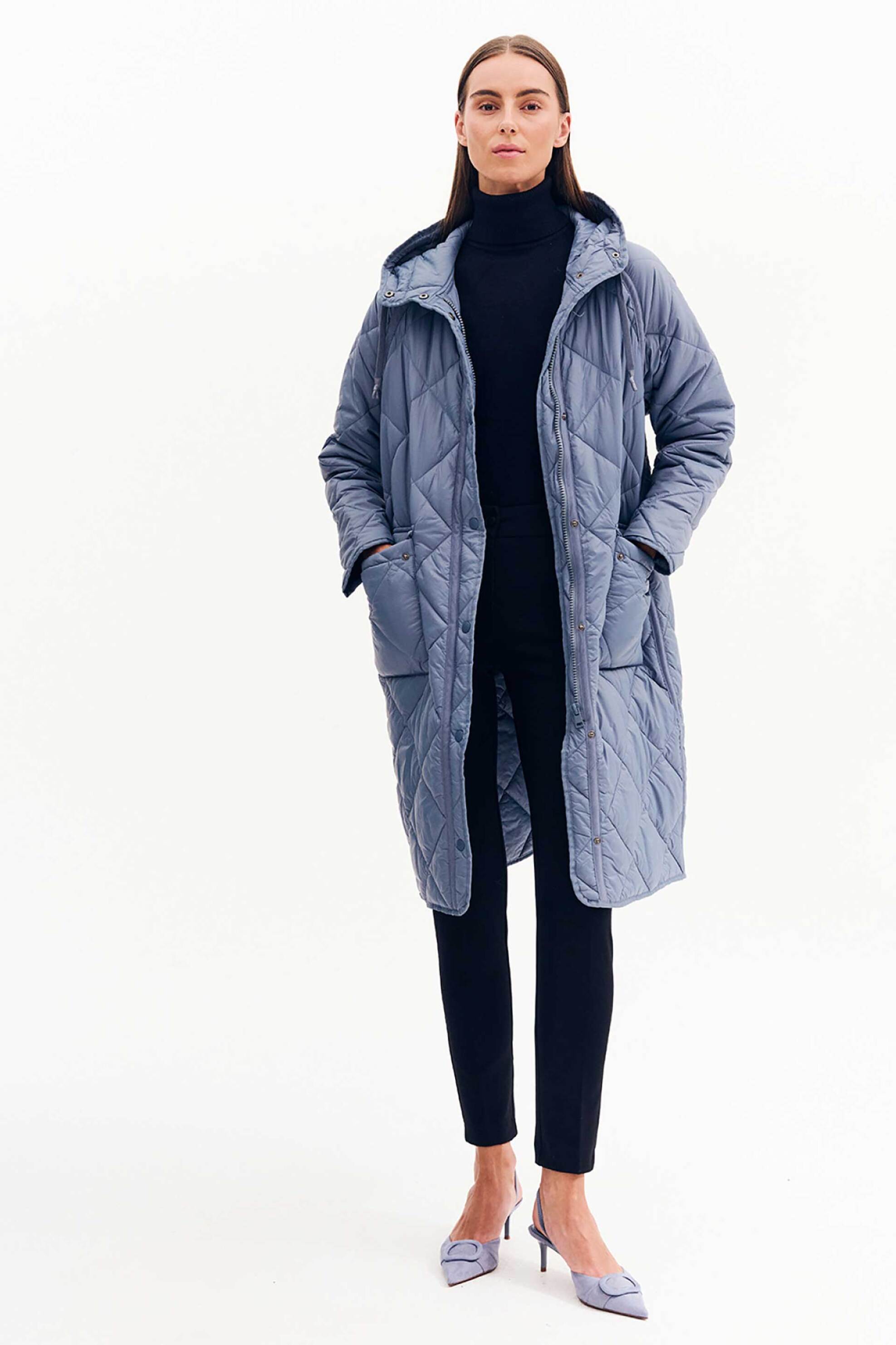 Forel γυναικείο μπουφάν καπιτονέ με κουκούλα - 081.60.01.010 Σιελ