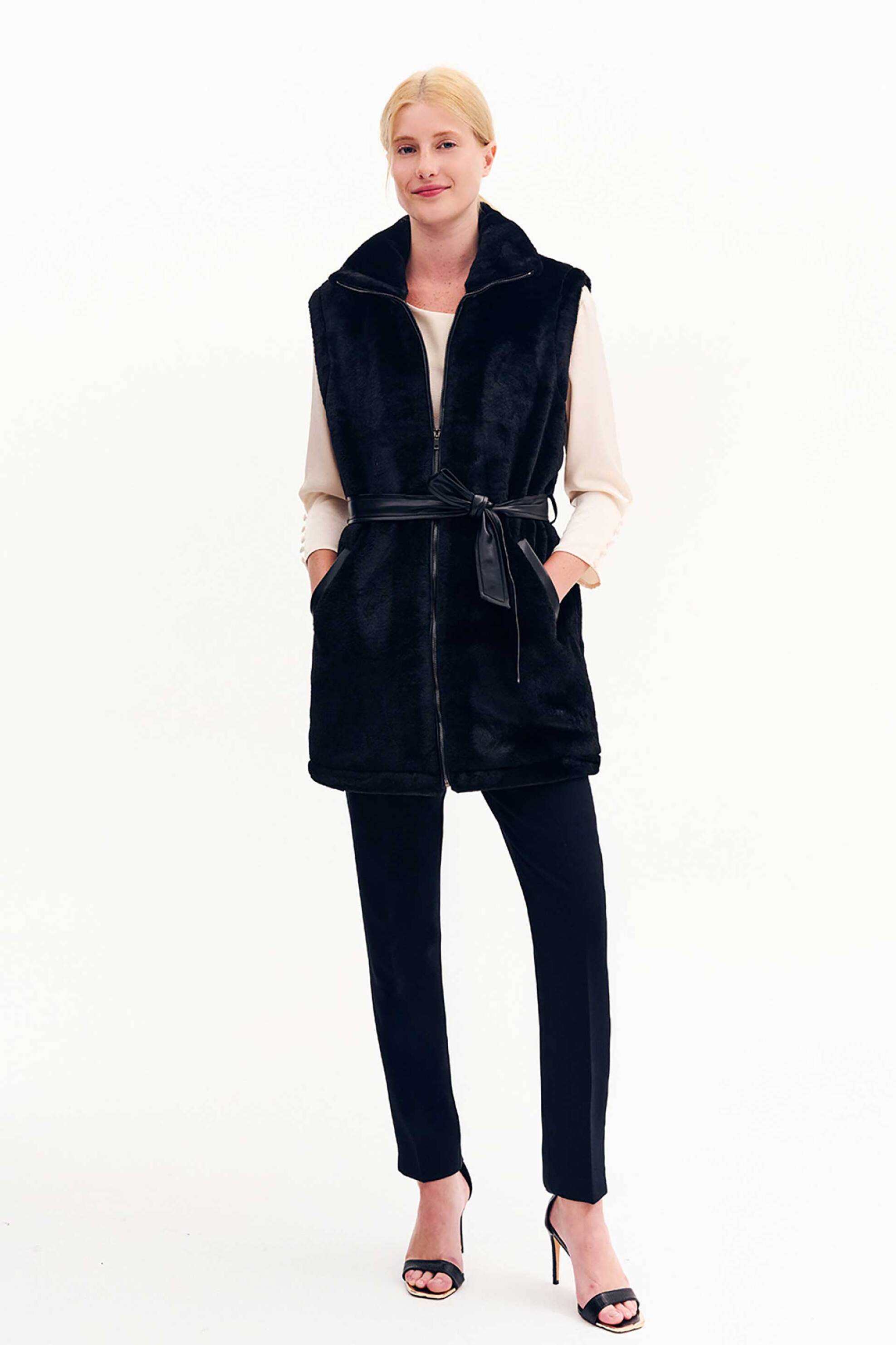 Forel γυναικείο παντελόνι cigarette μονόχρωμο - 081.20.01.120 Μαύρο