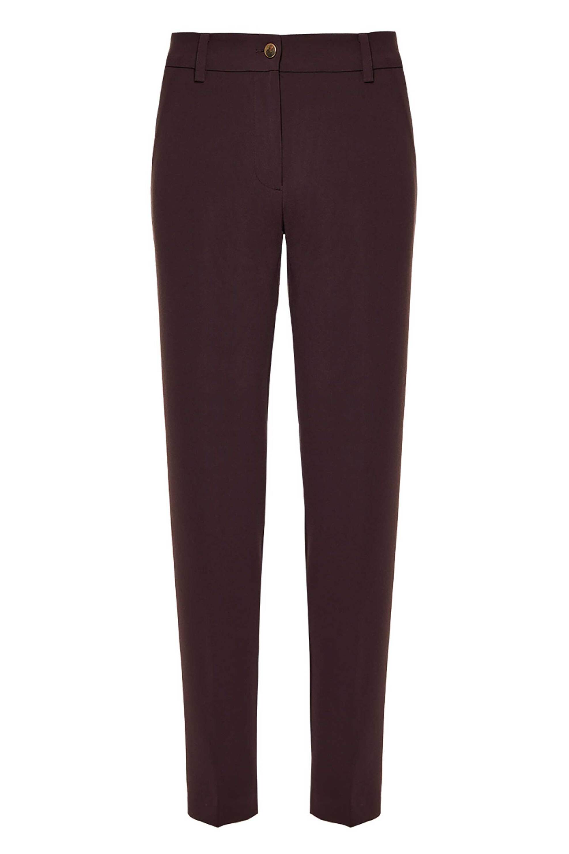 Forel γυναικείο παντελόνι cigarette μονόχρωμο - 081.20.01.120 Καφέ