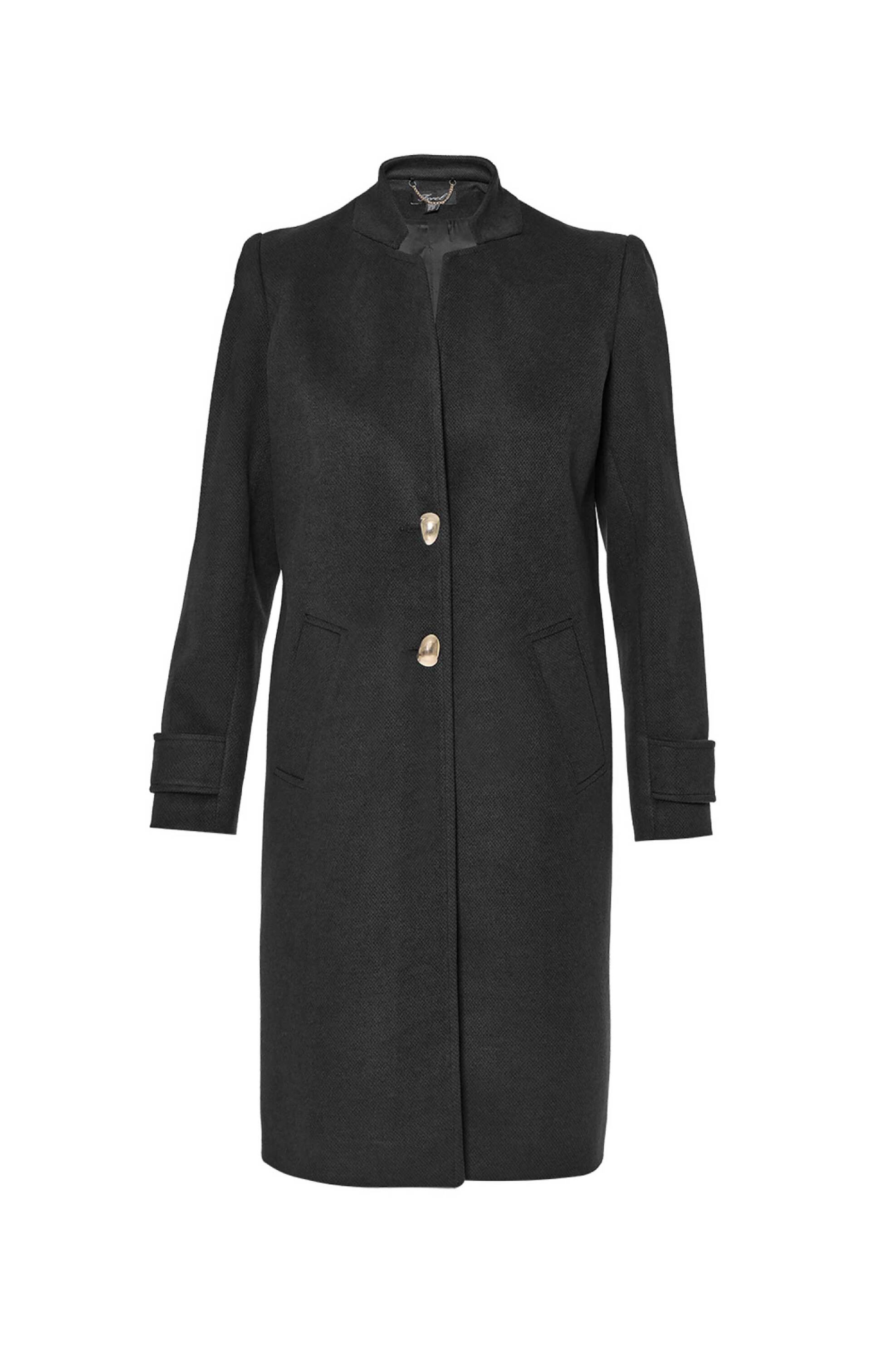 Forel γυναικείο παλτό μεσάτο - 081.70.01.005 Μαύρο