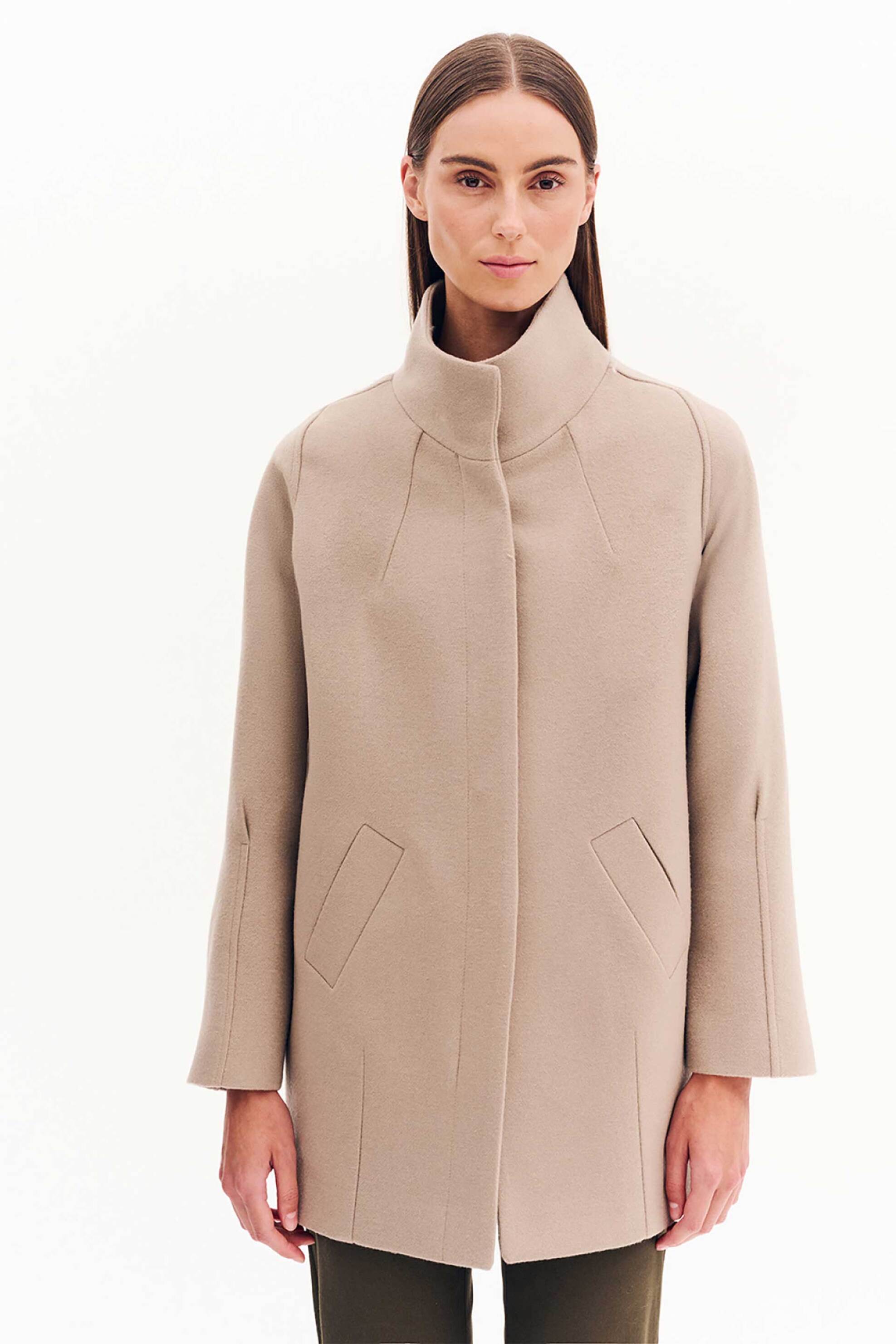 Forel γυναικείο παλτό μονόχρωμο - 081.70.01.025 Μπεζ