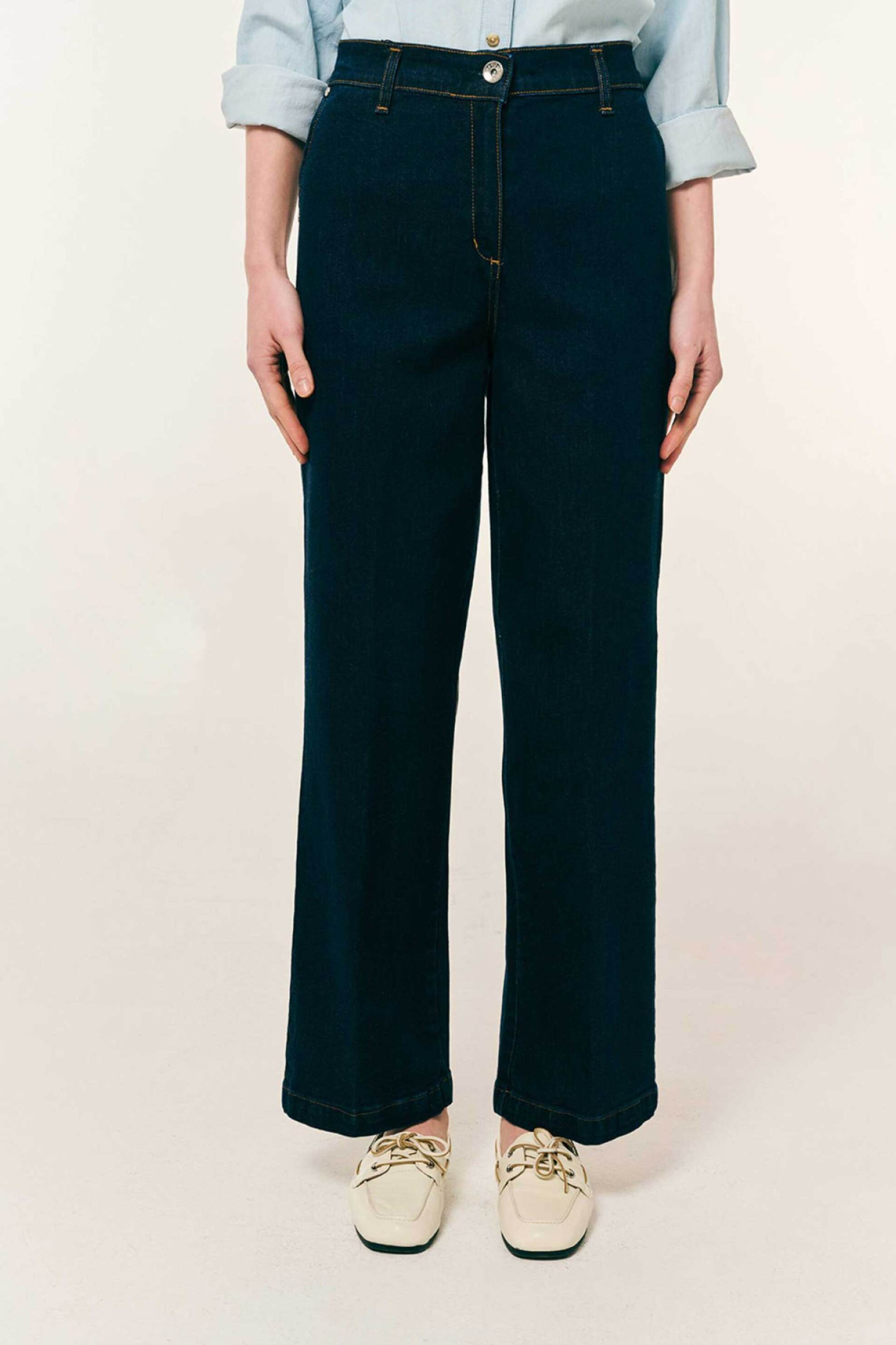 Forel γυναικείο τζιν παντελόνι Straight Fit - 082.20.01.075 Μπλε Σκούρο