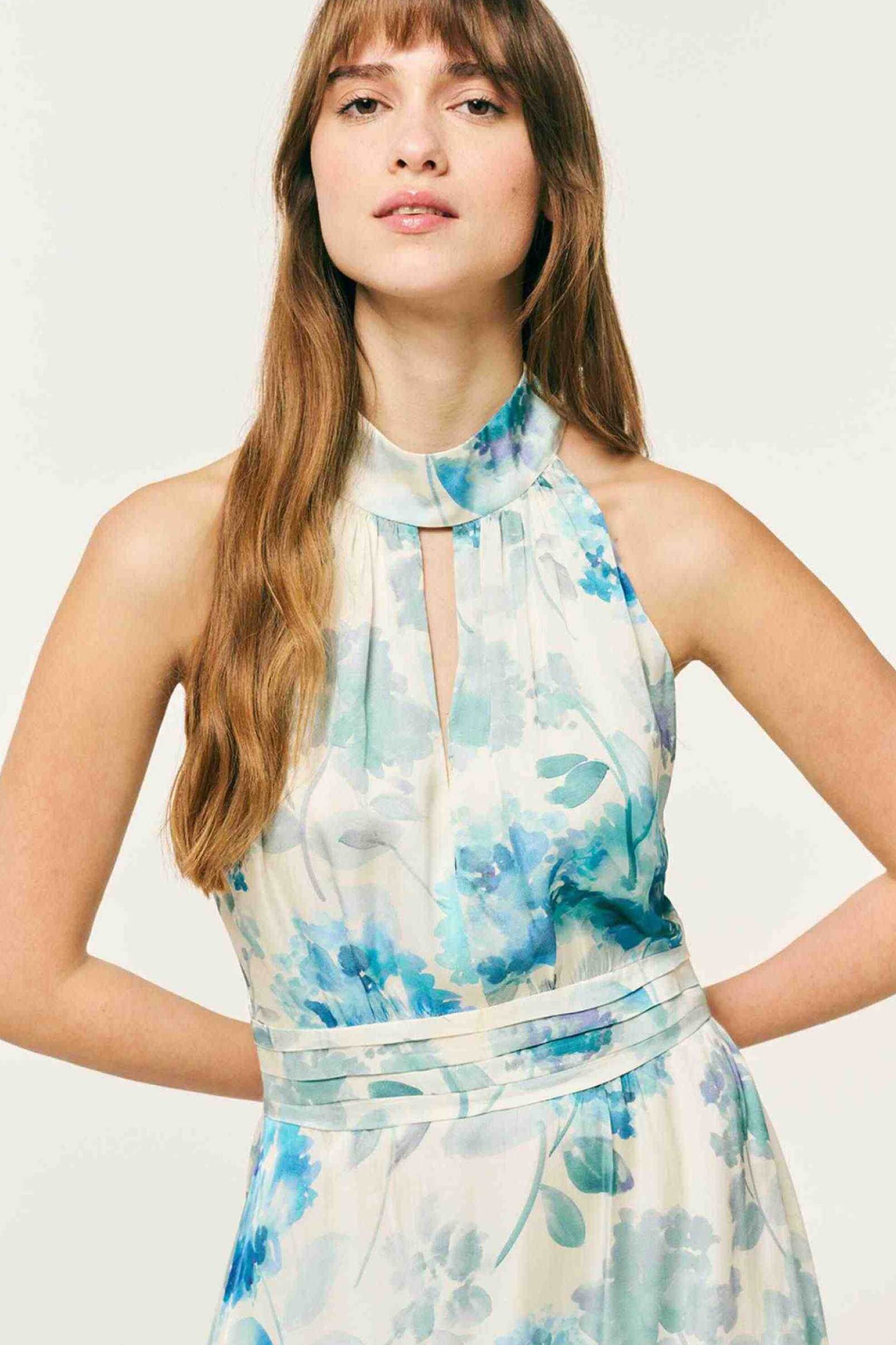 FOREL Forel γυναικείο φόρεμα με floral print - 082.50.01.034 Μπλε Σκούρο - 2