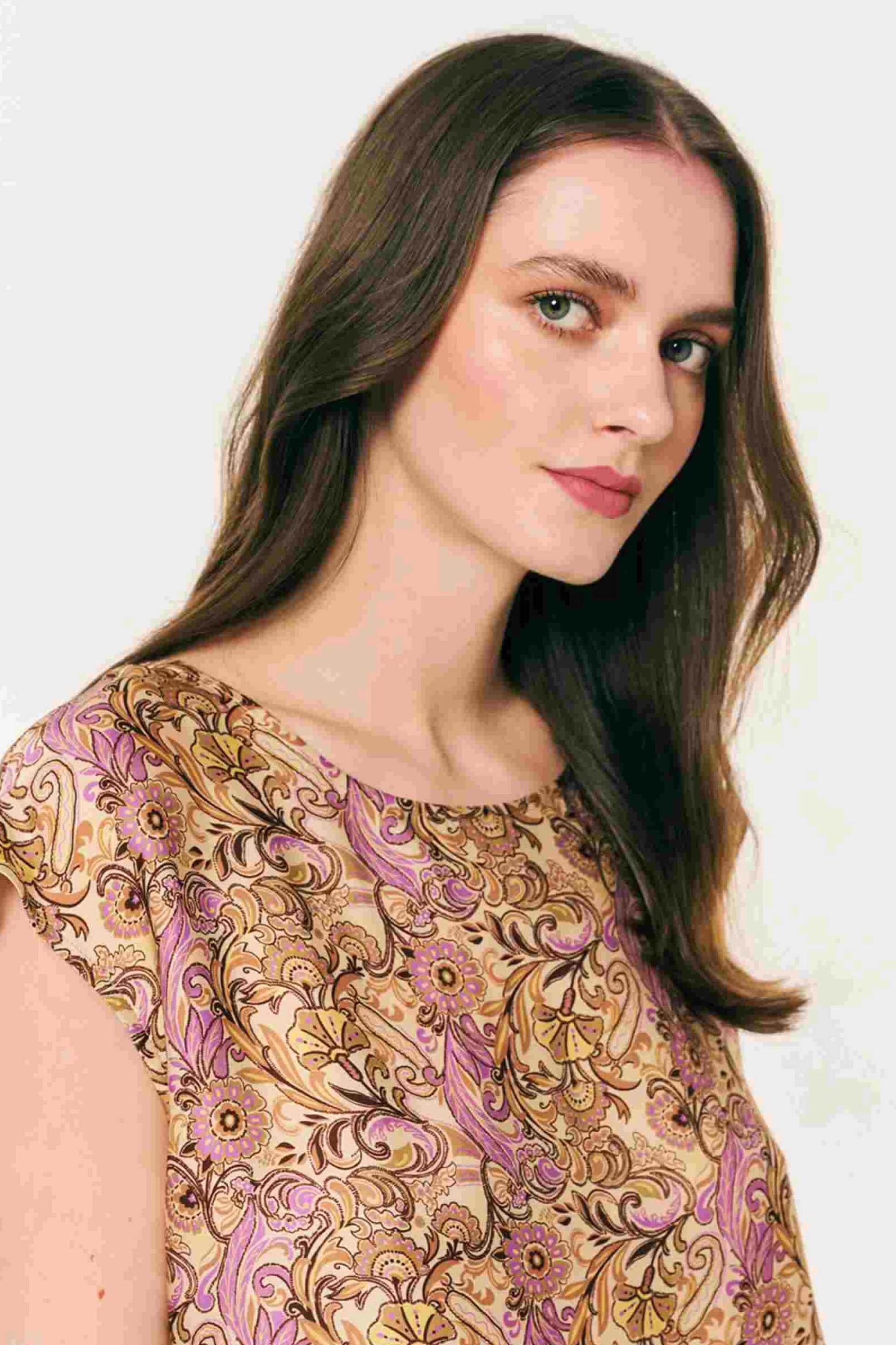 Forel γυναικεία μπλούζα με σχέδιο λαχούρια - 082.10.01.016 Πολύχρωμο φωτογραφία