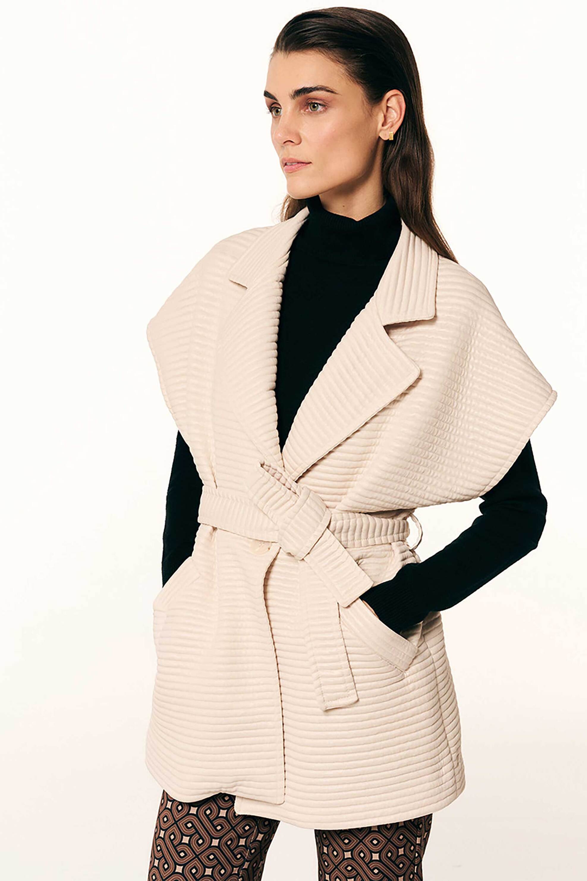 FOREL Forel γυναικείο jacket με κοντό μανίκι - 083.60.05.001 Μπεζ
