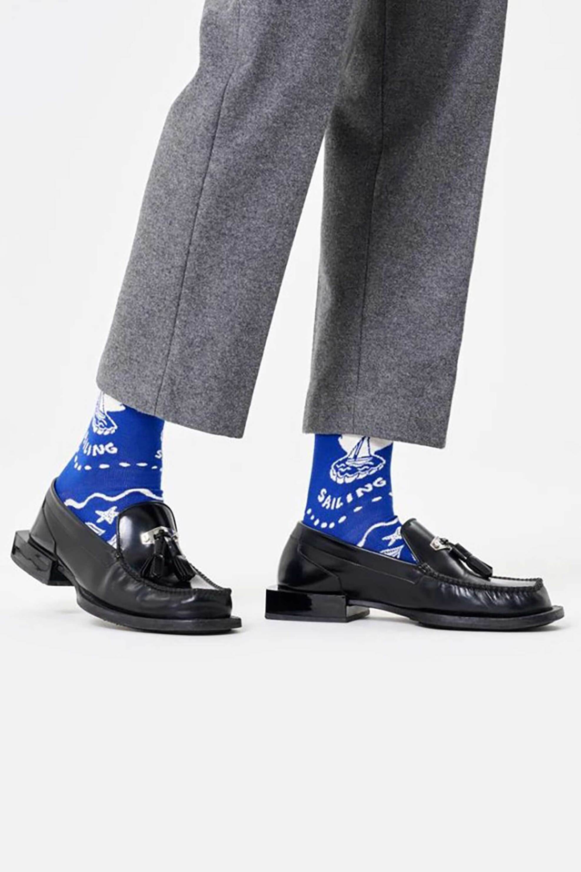 Happy Socks unisex κάλτσες "Smooth Sailing" - P002595 Μπλε φωτογραφία