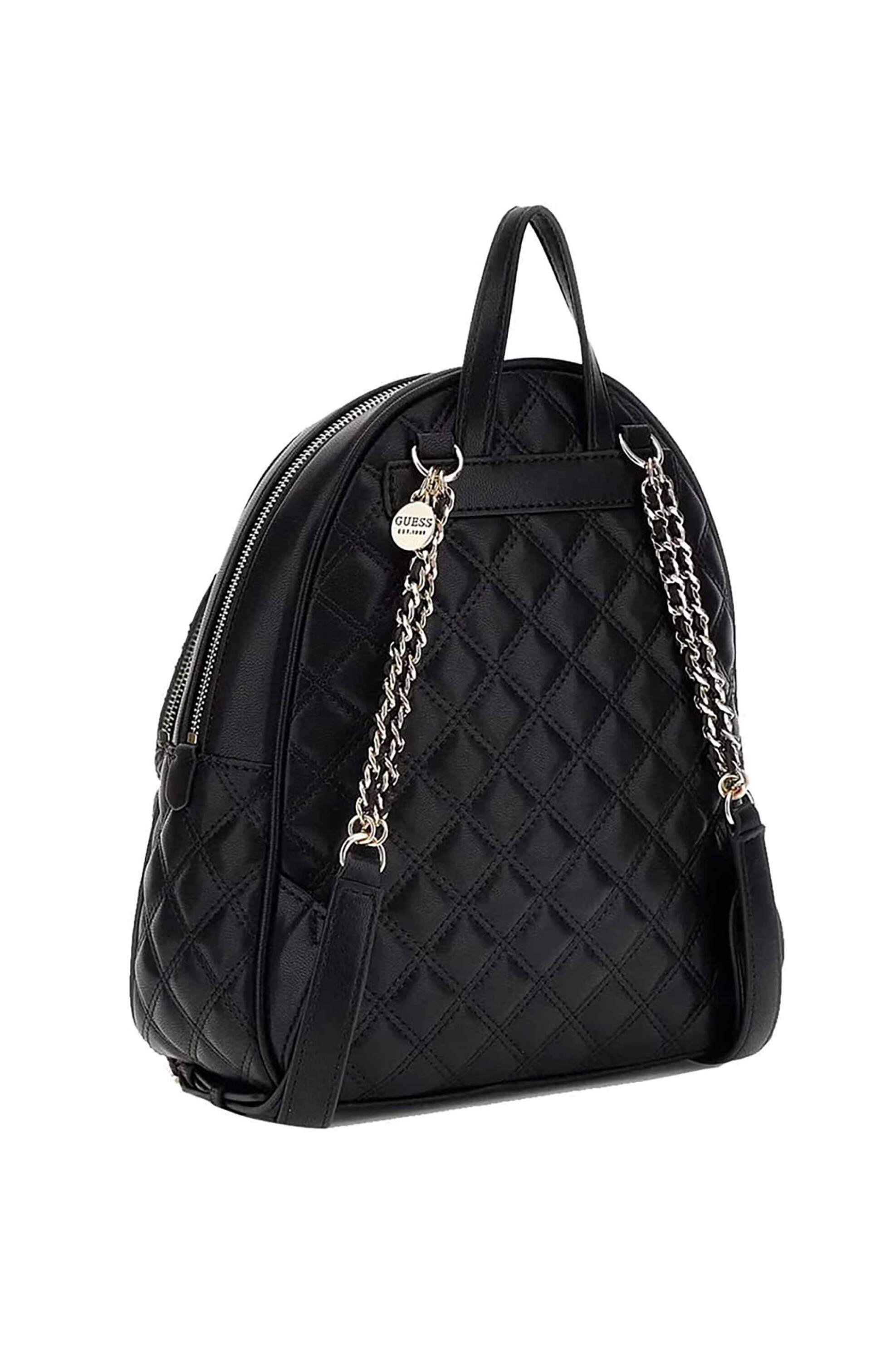 Guess γυναικείο backpack καπιτονέ με μεταλλικό λογότυπο "Giully Dome" - HWQG8748320 Μαύρο φωτογραφία